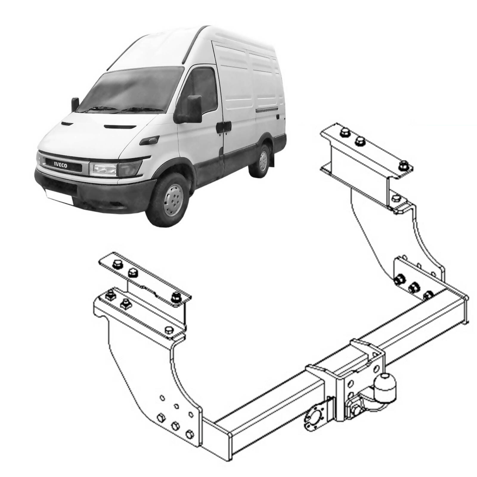 TAG Towbar for Iveco Daily Iii (05/1999 - 04/2006), Daily Ii (11/2002 - 04/2006) image