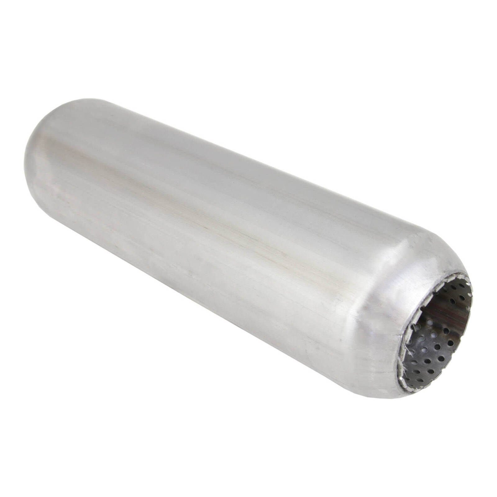 3-1/2" Round, 15" Long, 2-1/2", C/C, Perforated Without Spigots, 409 Stainless image