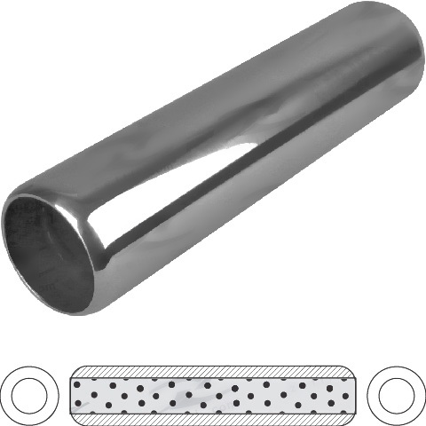 3-1/2" Round, 15" Long, 3", C/C, Perforated Without Spigots, Stainless image