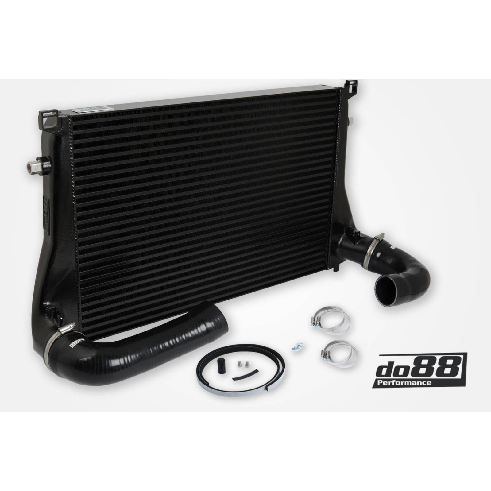 do88  Intercooler, Black hoses fits Audi, Skoda & VW 1.8 / 2.0 TSI (MQB) - ICM-300-S image