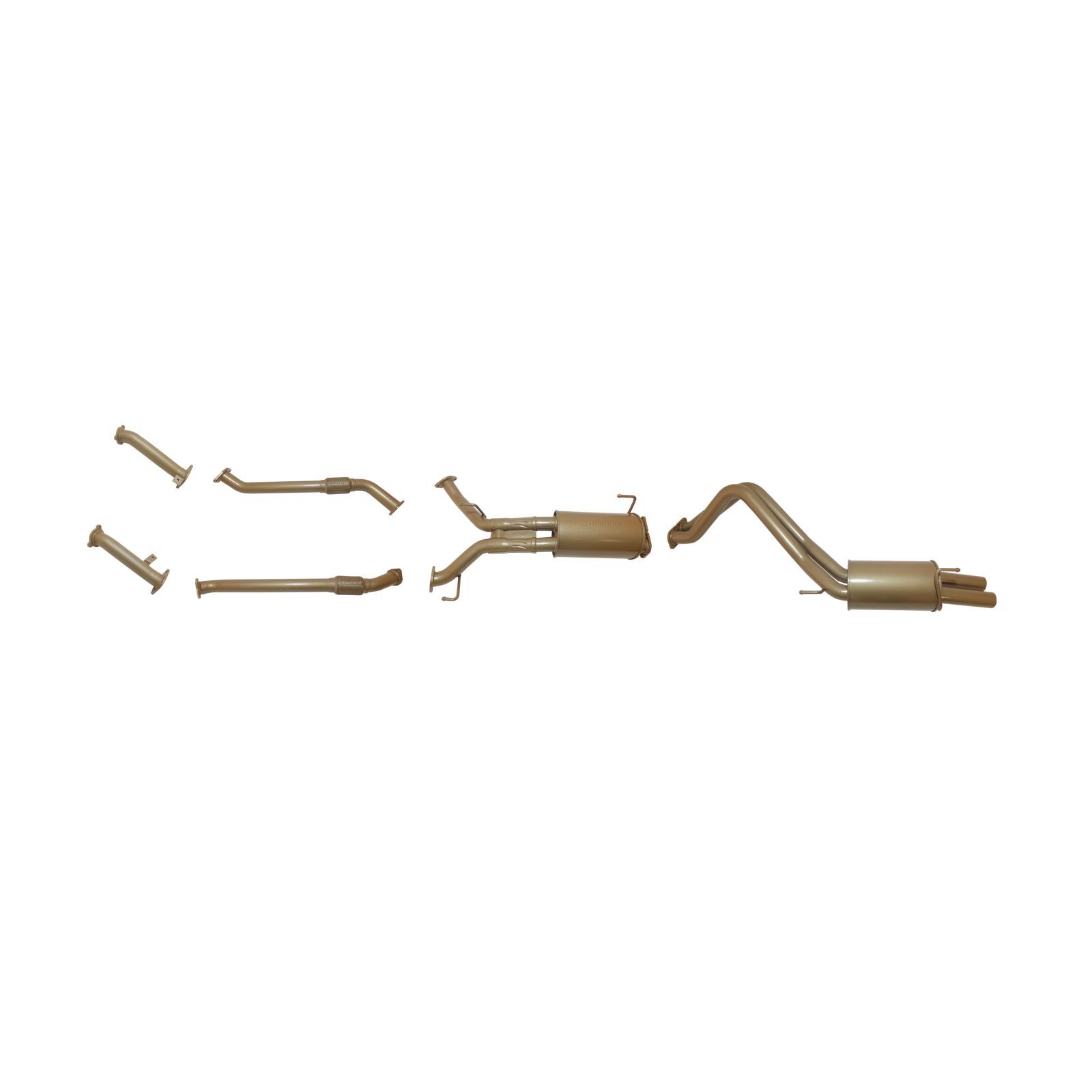 Mitsubishi NS, NT, NW, NX Pajero TD With DPFSingle 3" Exhaust Kit by King Brown  image