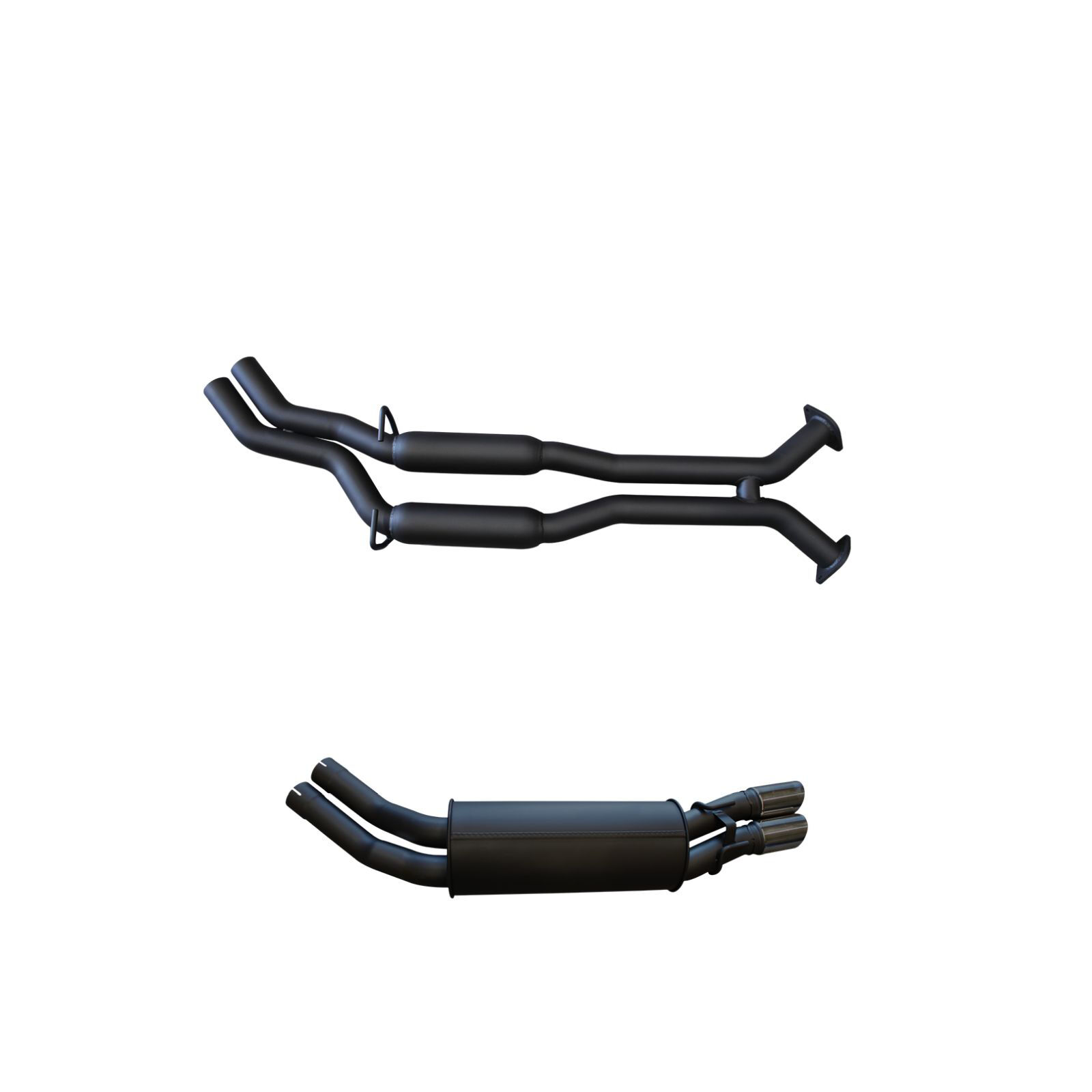 VX VY V8 Monaro 2.5in Dual Catback Hotdog/Muffler image