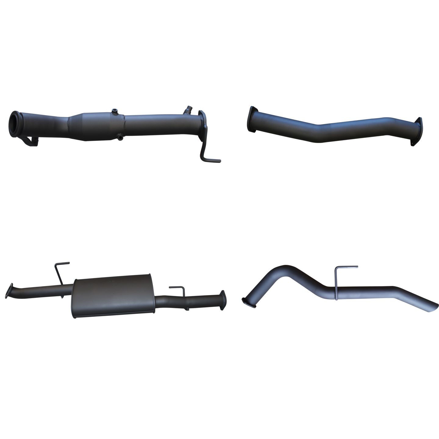 NP300 Navara 3in Turbo Back Exhaust System With Cat, Muffler image