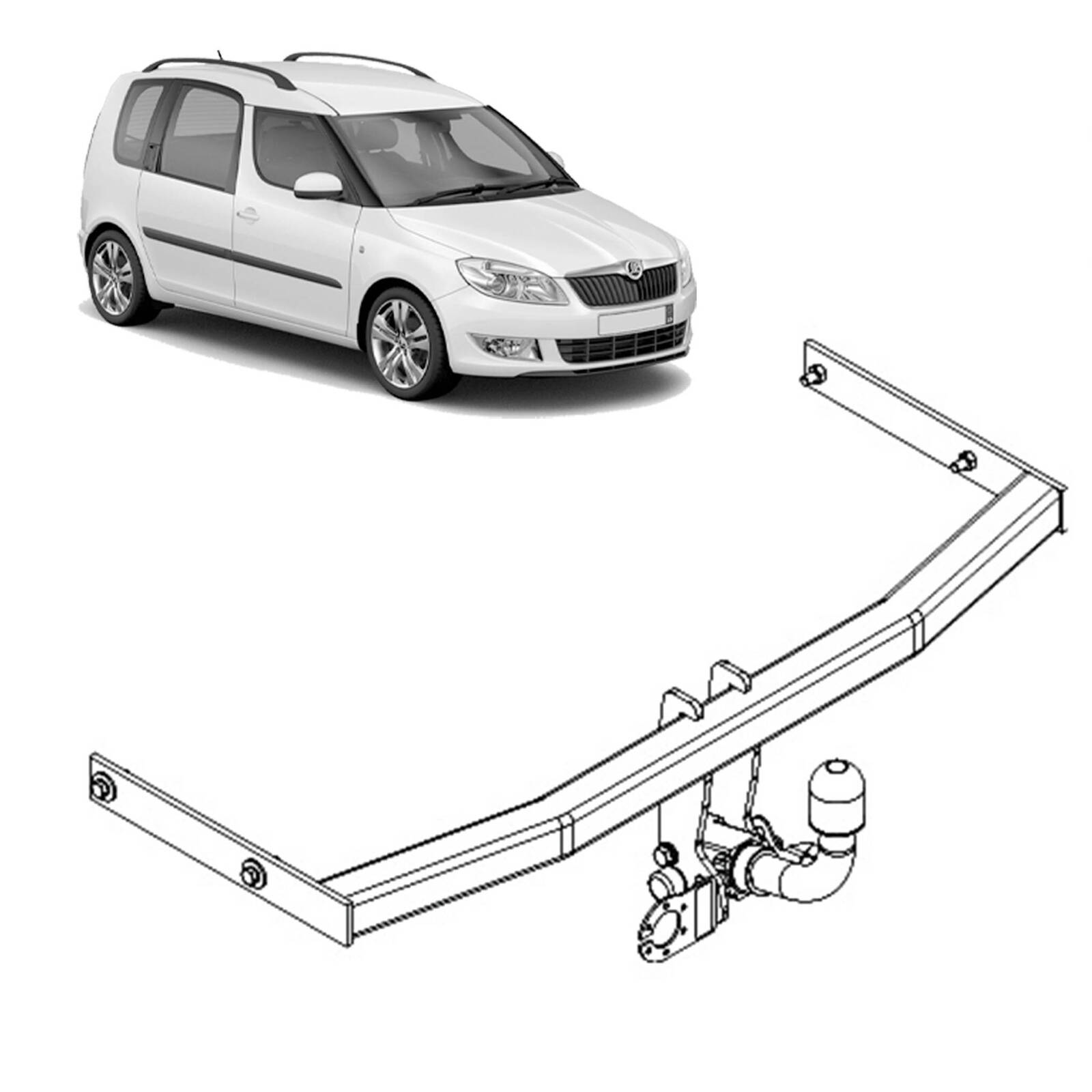 TAG Towbar for Skoda Roomster (04/2008 - 05/2015) image