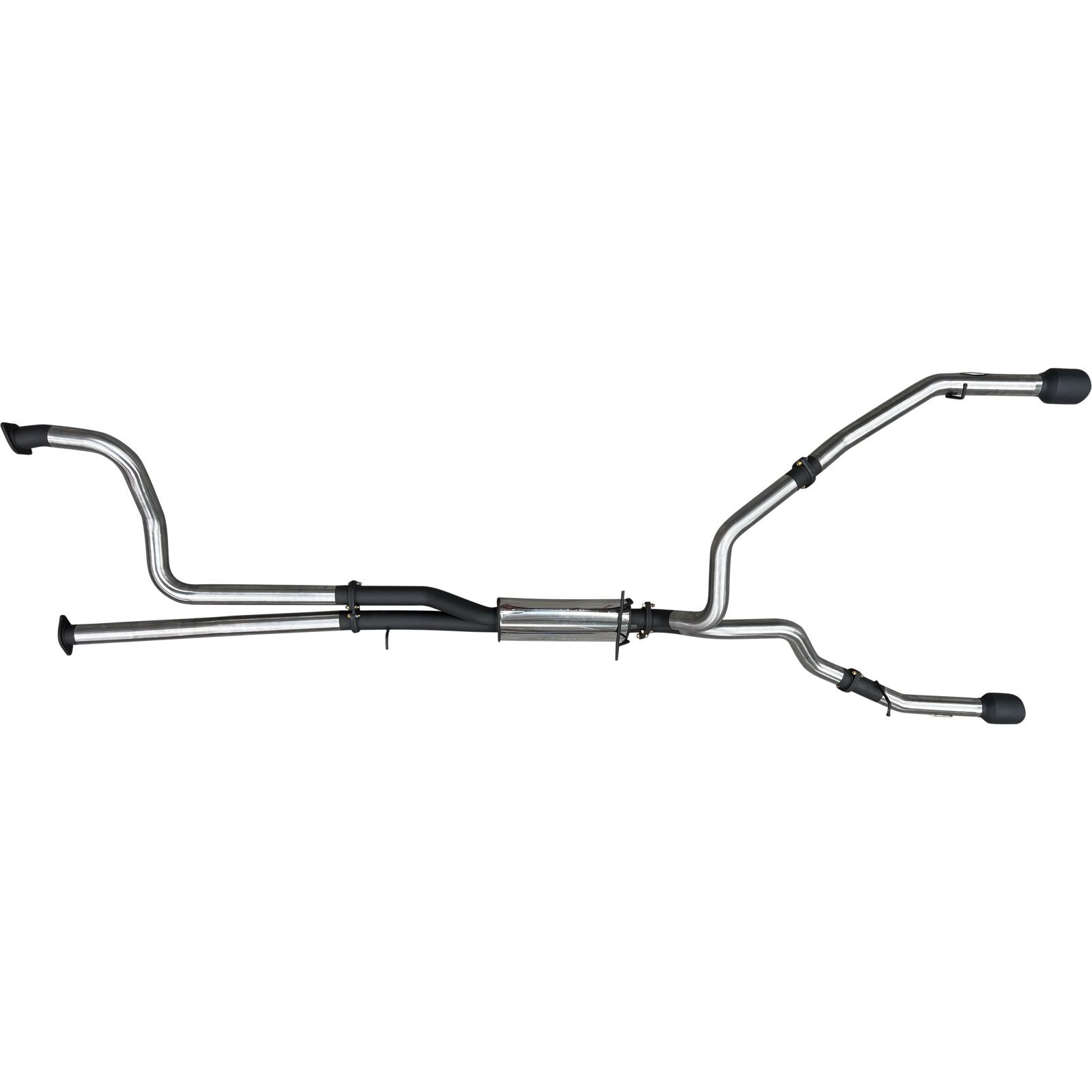 RAM TRX 6.2L V8 3in Twin Cat Back Exhaust with 5in Black Tips image