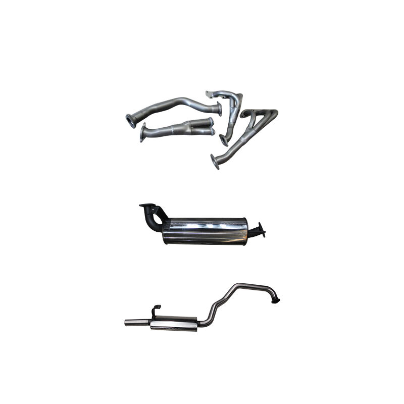 Manta Toyota FZJ105 4.5L Extractors & 2.5in Muffler/Muffler image