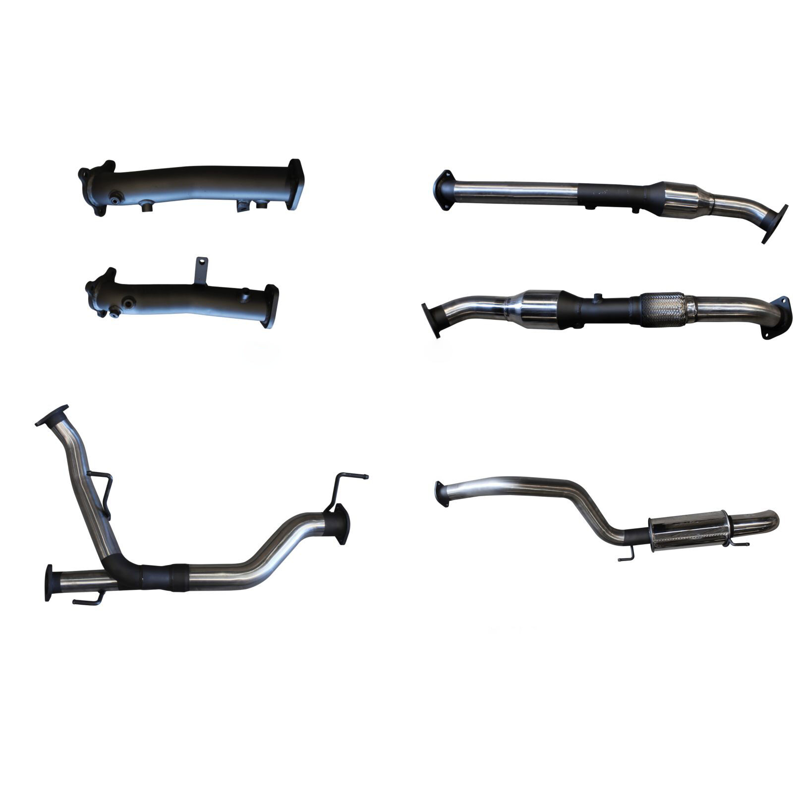 Manta Toyota Landcruiser VDJ200 DPF 2.5in With Cat, Muffler Rear, Dump Tip Stainless Steel image