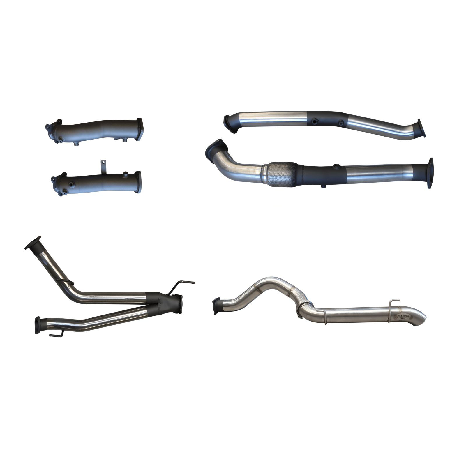 Toyota Landcruiser VDJ200 V8 DPF 3in Dual Turbo Back, Pipe Only system, 4in Tailpipe Exit image