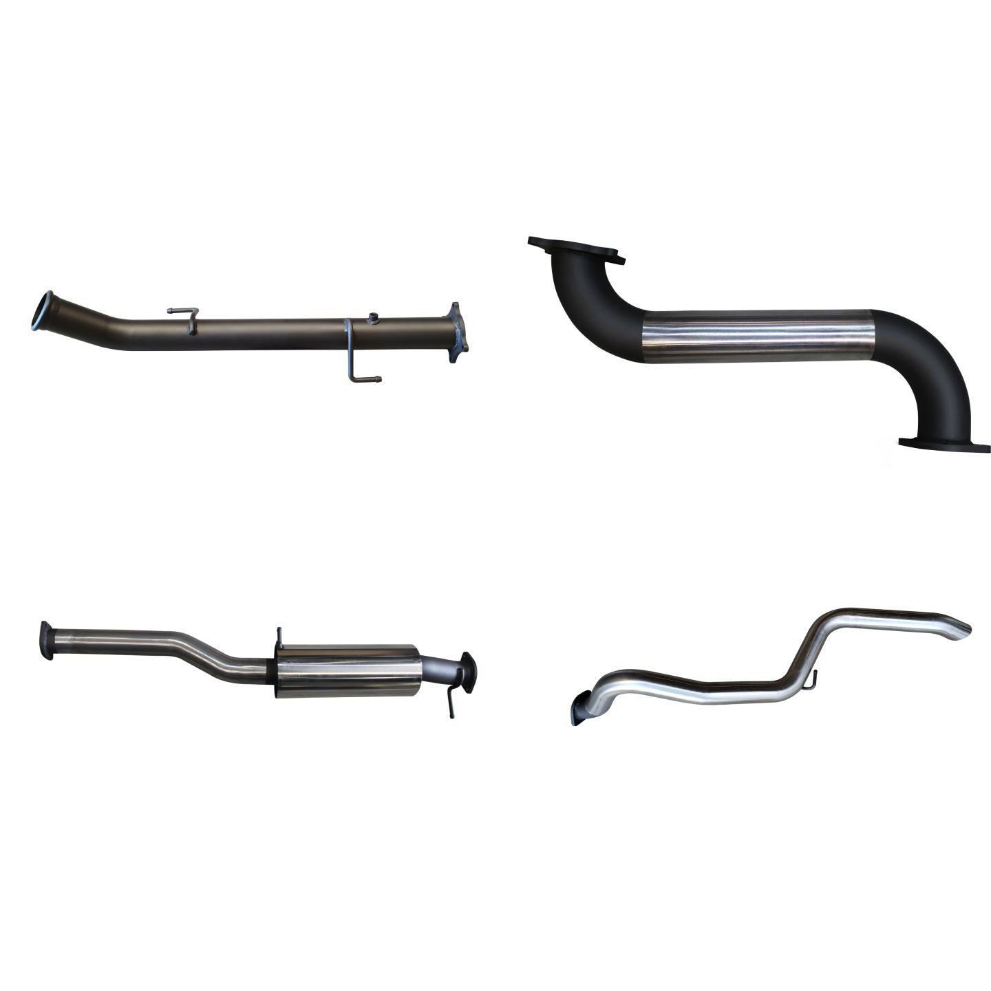 Manta Volkswagen Amarok V6 3in Dump PIPE Back With Small Muffler Extended Tailpipe Stainless Steel image