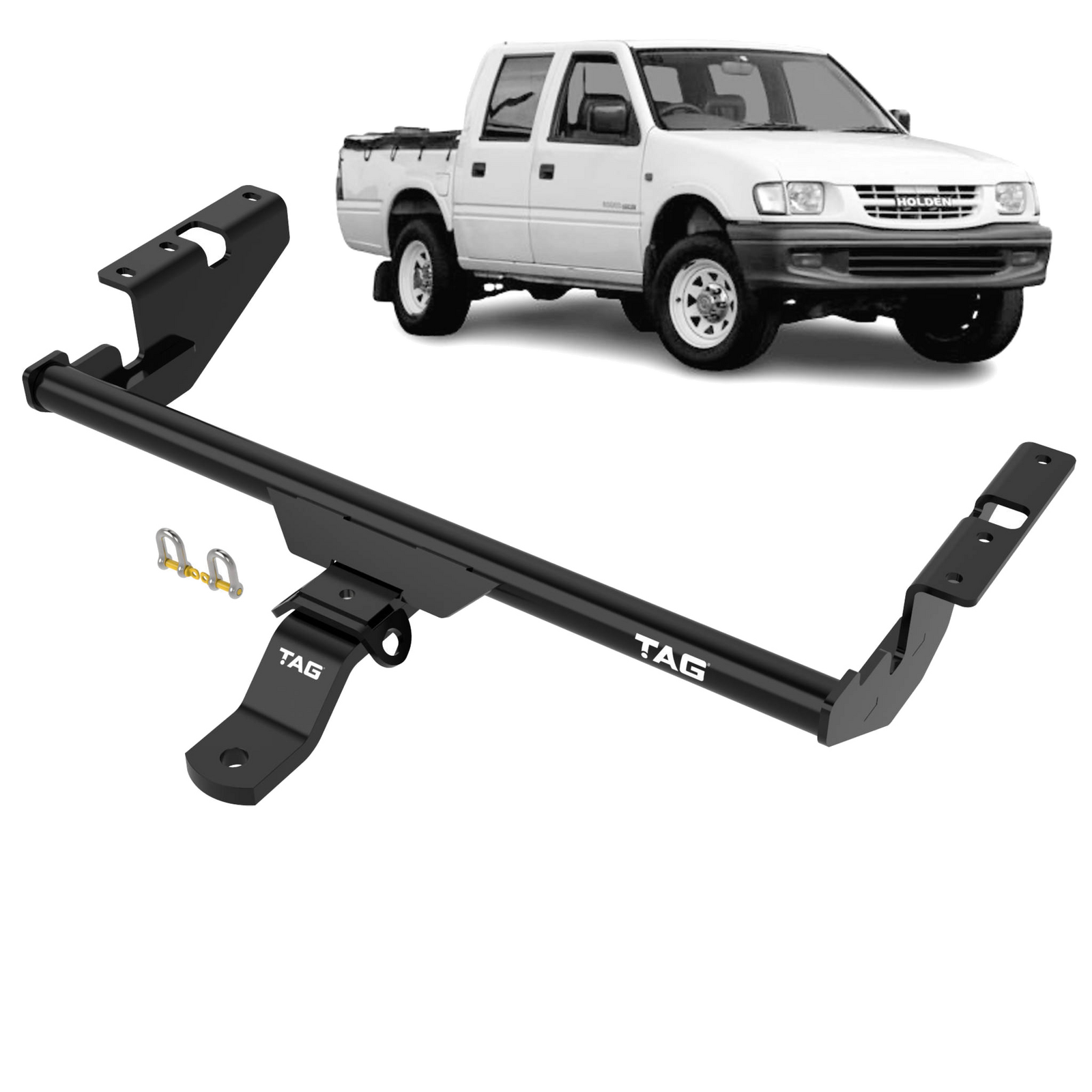 TAG Standard Duty Towbar and Universal Wiring Harness for Holden Rodeo 2WD (1981 - 02/2003) image