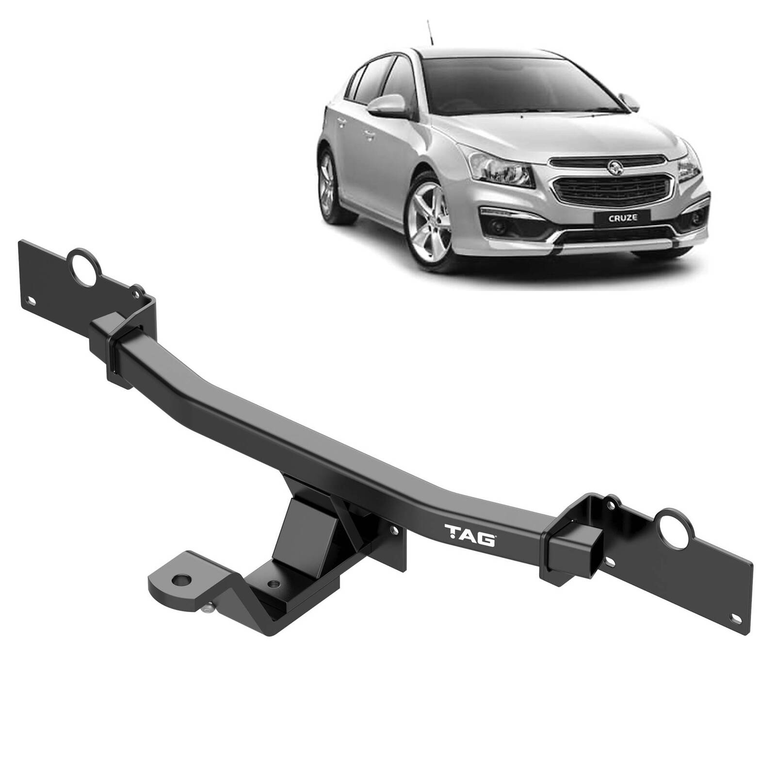 TAG Standard Duty Towbar & Direct Fit Wiring Kit for Holden Cruze Sedans (05/2009 - 12/2016) image