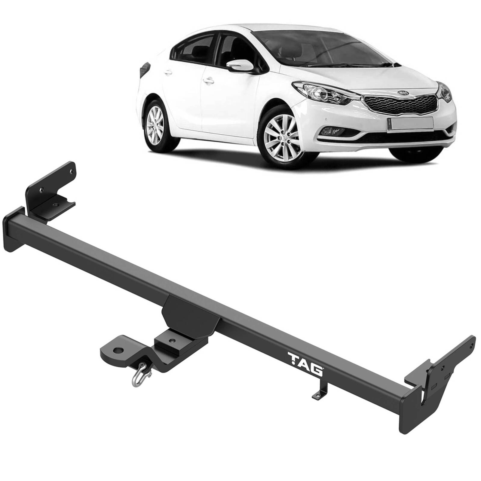 TAG Standard Duty Towbar & Universal Wiring for KIA Cerato YD Sedan (08/2013 - 04/2018) image