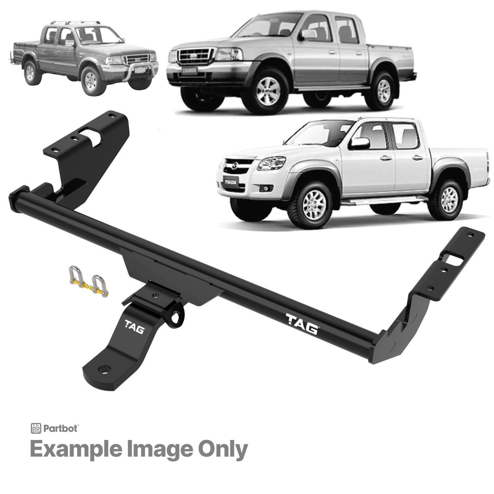 TAG Standard Duty Towbar and Direct Fit Wiring Harness for Mazda BT-50 (10/2006 - 12/2011), Ford Ranger (11/2006 - 11/2011) image