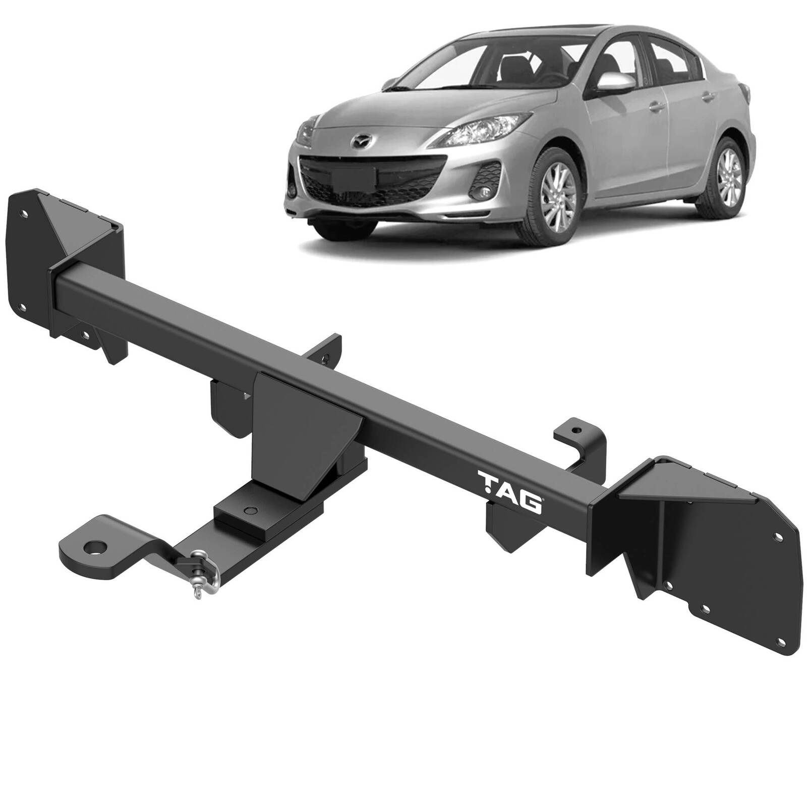 TAG Standard Duty Towbar & Direct Fit Wiring for Mazda 3 BL Series Sedan (04/2009 - 01/2014) image