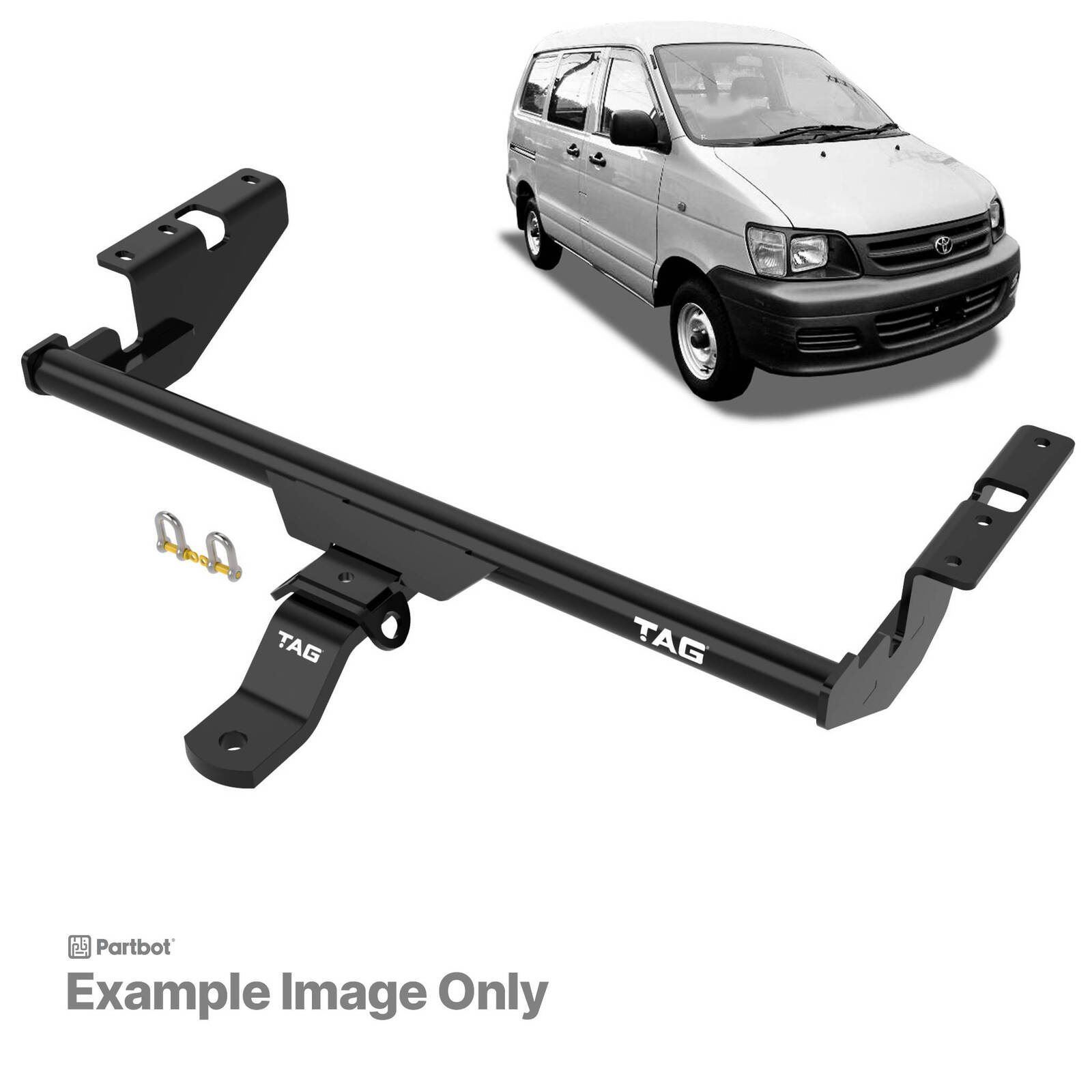 TAG Standard Duty Towbar And Universal Wiring Harness for Toyota Town Ace Sbv (01/1997 - 12/2001), Town Ace (01/1997 - 12/2001), Toyota Spacia... image