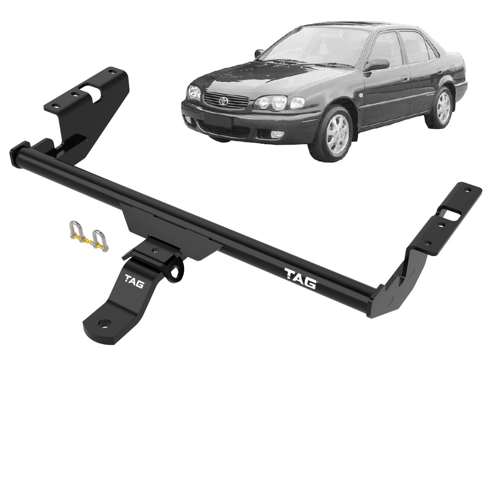 TAG Standard Duty Towbar for Toyota Corolla (06/1991 - 12/1999), Holden Nova (10/1994 - 1997), Toyota Camry (08/1992 - 11/2006), Corolla (06/1991 -... image