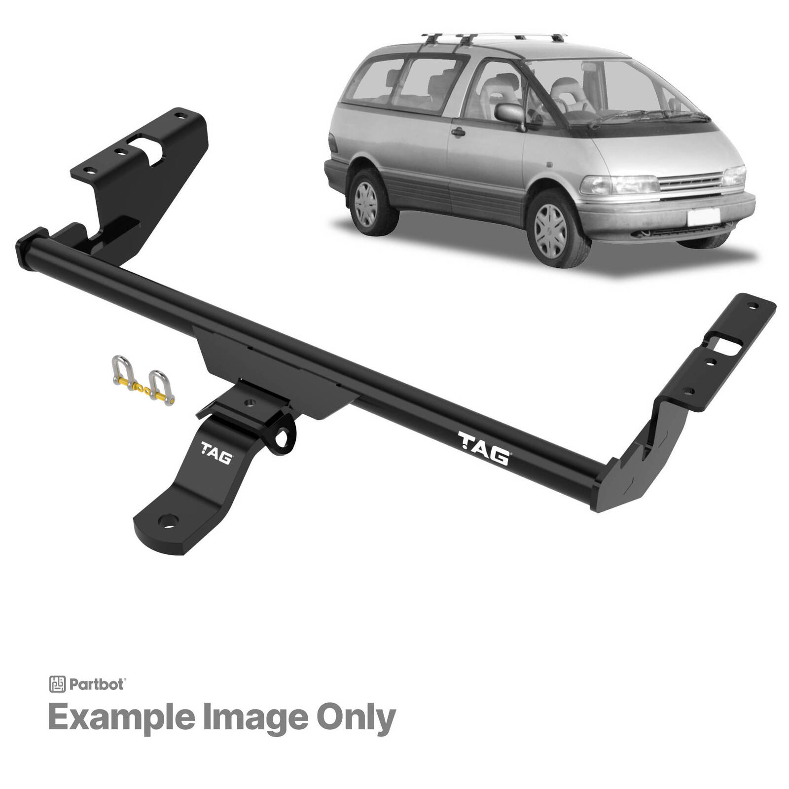 TAG Standard Duty Towbar & Universal Wiring for Toyota Tarago (01/1990 - 08/2000) image