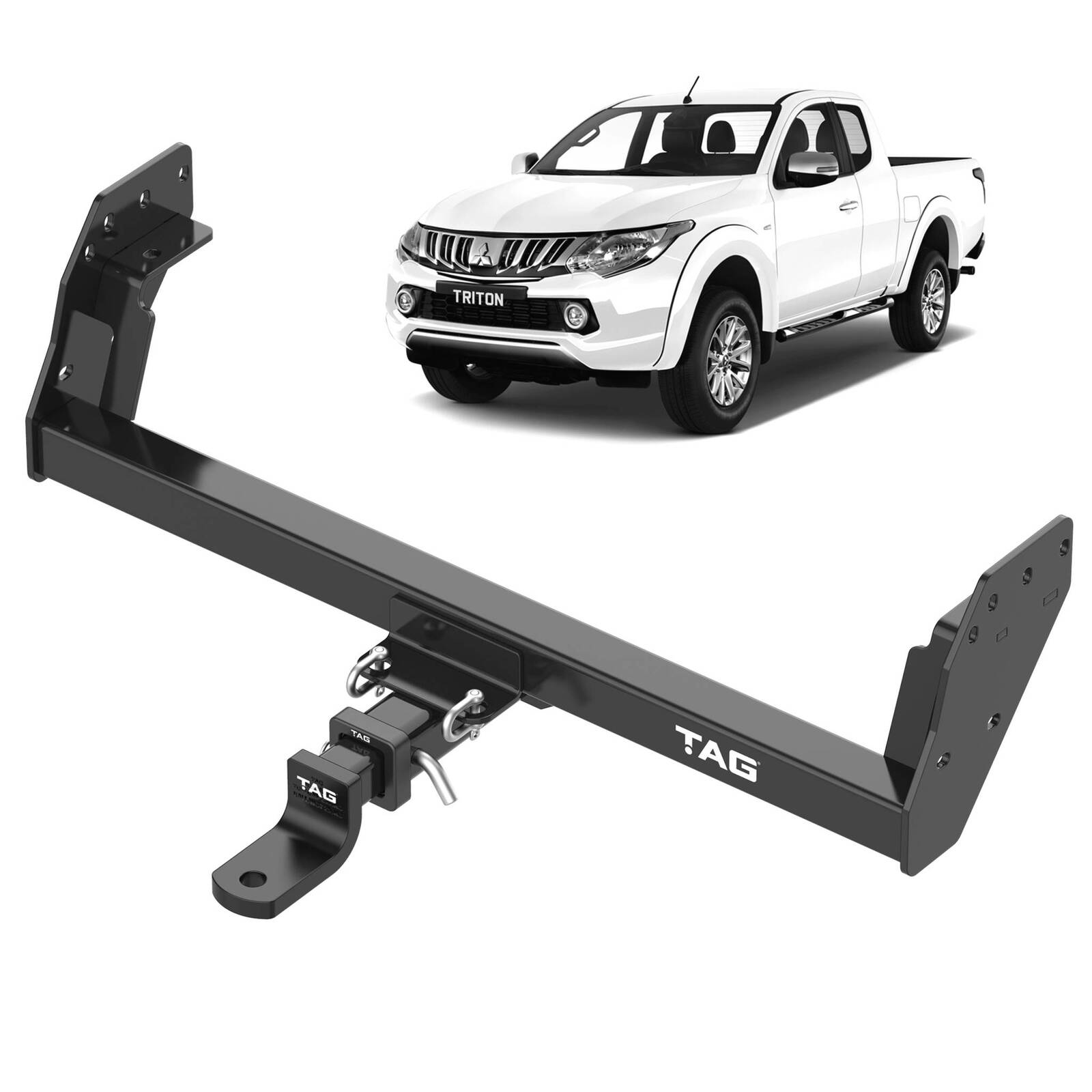 TAG Heavy Duty Towbar for Mitsubishi Triton ML MN With Rear Step (03/2006 - 12/2015) image