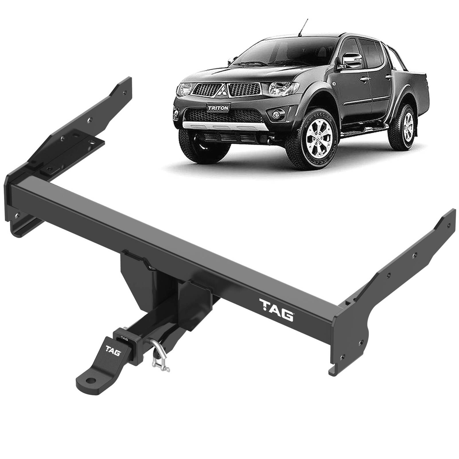 TAG Heavy Duty Towbar for Mitsubishi Triton MN Series Dual Cabs With Rear Step (10/2009 - 04/2015) image