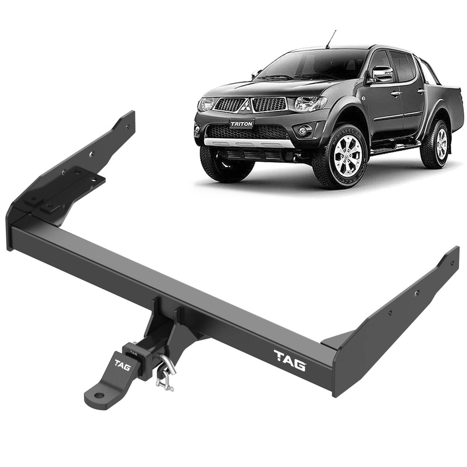 TAG Heavy Duty Towbar for Mitsubishi Triton MN Dual Cabs Without Rear Step (08/2009 - 04/2015) image