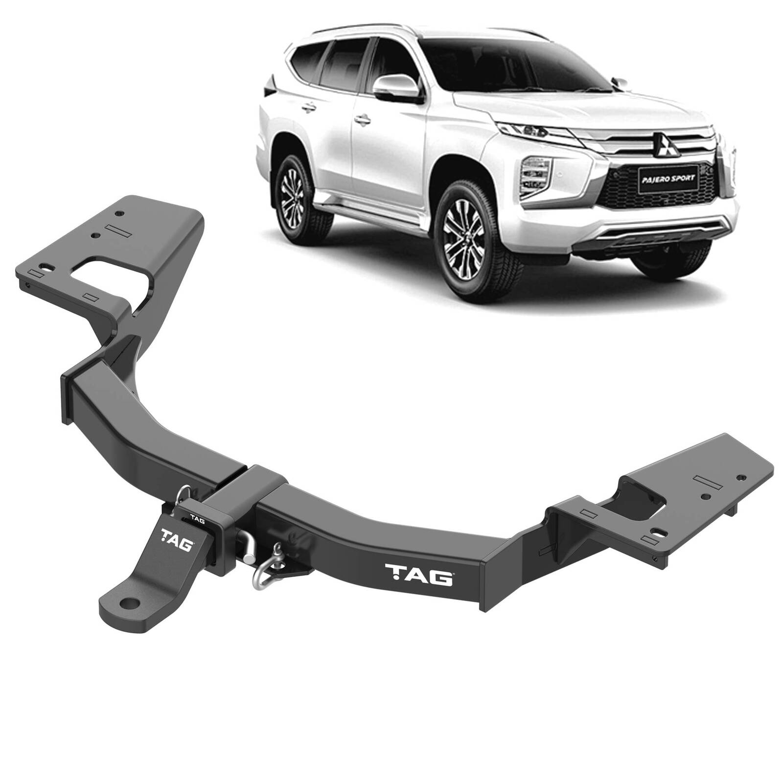 TAG Heavy Duty Towbar & Direct Fit Wiring Kit for Mitsubishi Pajero Sport QE Series (01/2015 - 11/2019) image