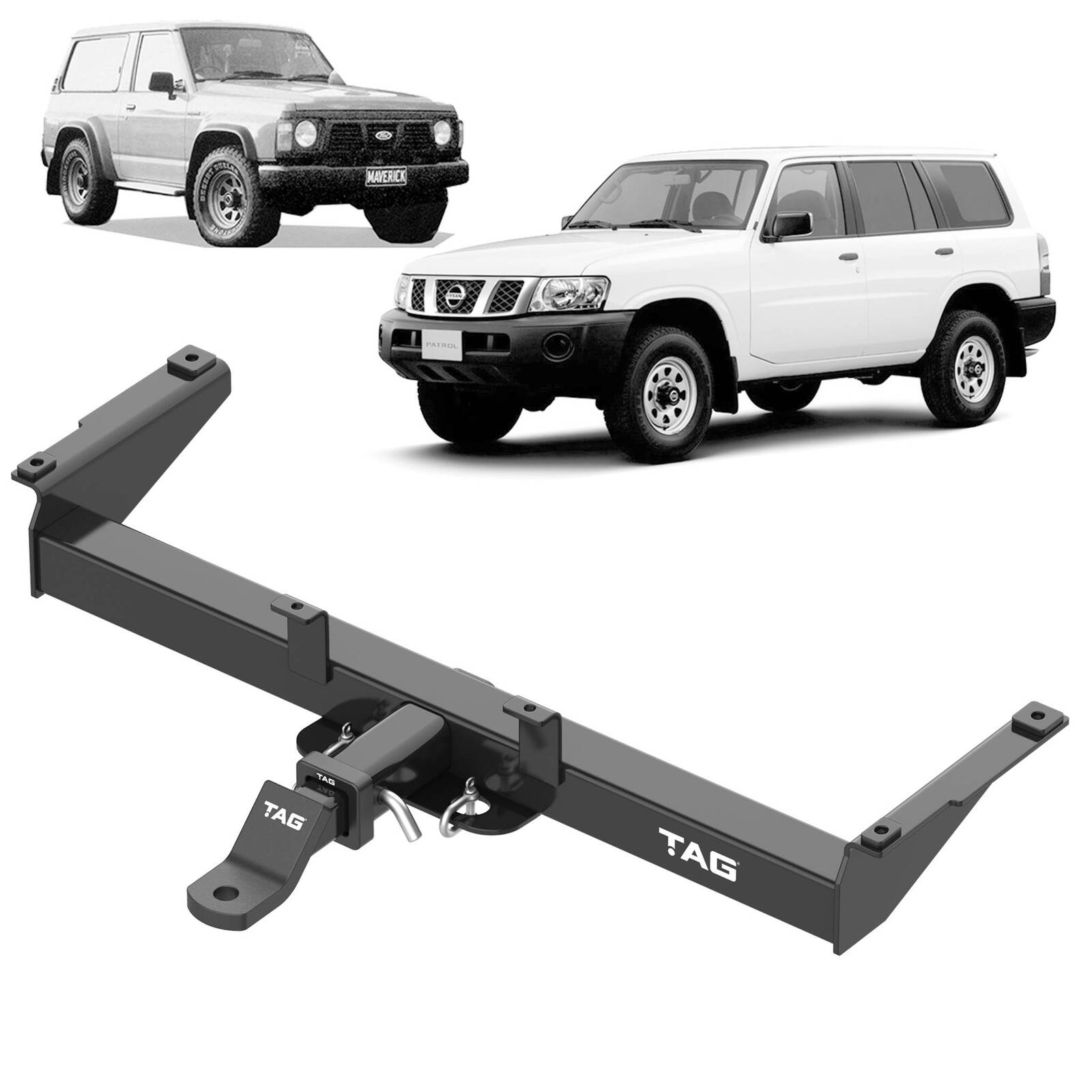 TAG Heavy Duty Towbar & Direct Fit Wiring Kit for Nissan Patrol GQ GU Wagons Only (12/1997 - on) image