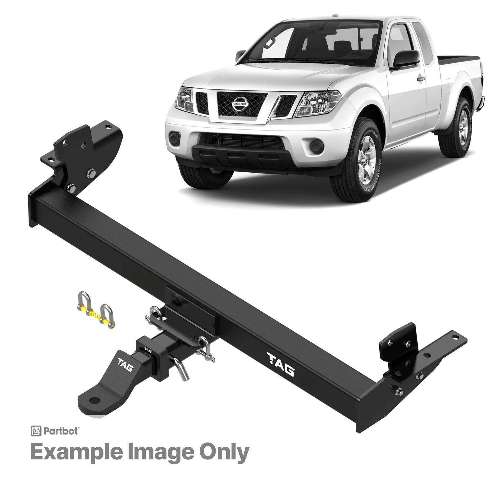 TAG Heavy Duty Towbar & Direct Fit Wiring Harnress for Nissan All D40 Navara's (07/2005 - 2016) image