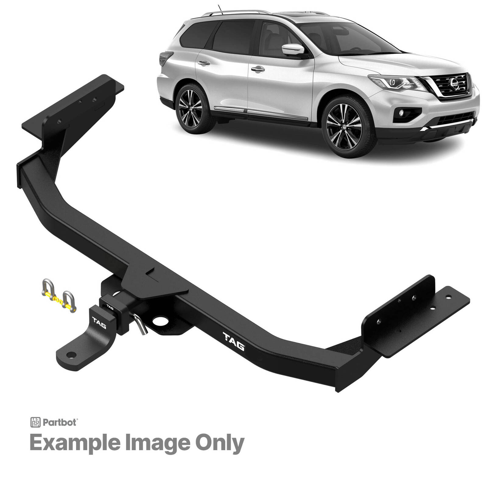 TAG Heavy Duty Towbar & Universal Wiring for Nissan Pathfinder R52 Series (10/2013 - 12/2020) image