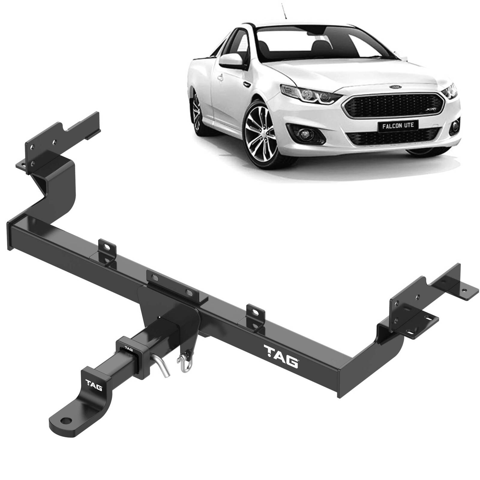 TAG TAG Heavy Duty Towbar & Direct Fit Wiring for Ford Falcon AU BA BF FG Styleside Utes (07/1999 - 07/2016) image