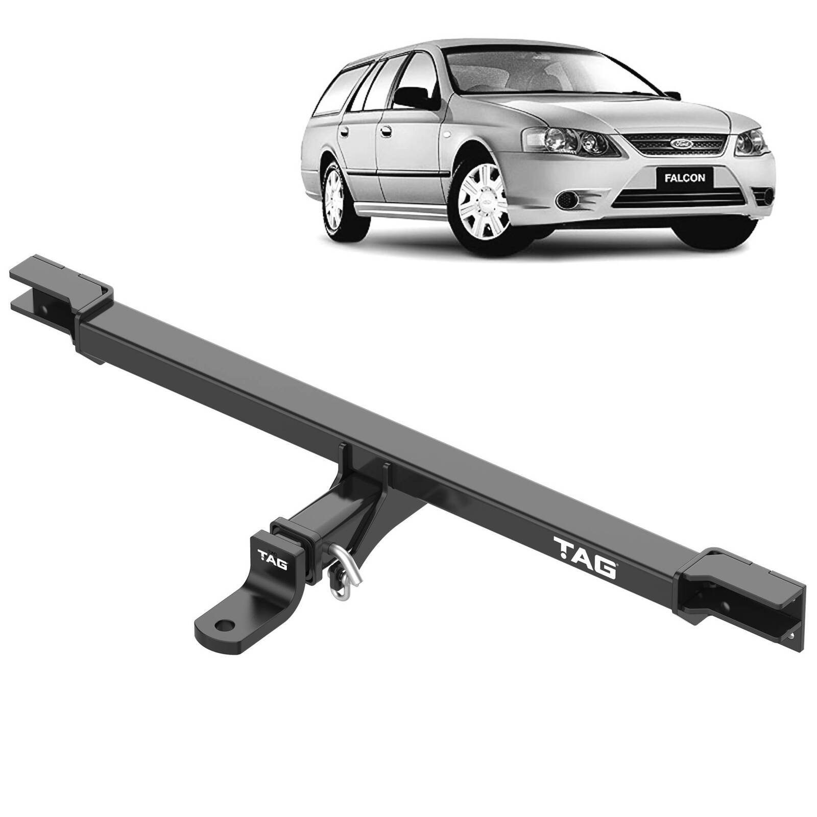 TAG Heavy Duty & Direct Fit Wiring Towbar for Ford Falcon AU BA BF Wagon (09/1998 - On) image