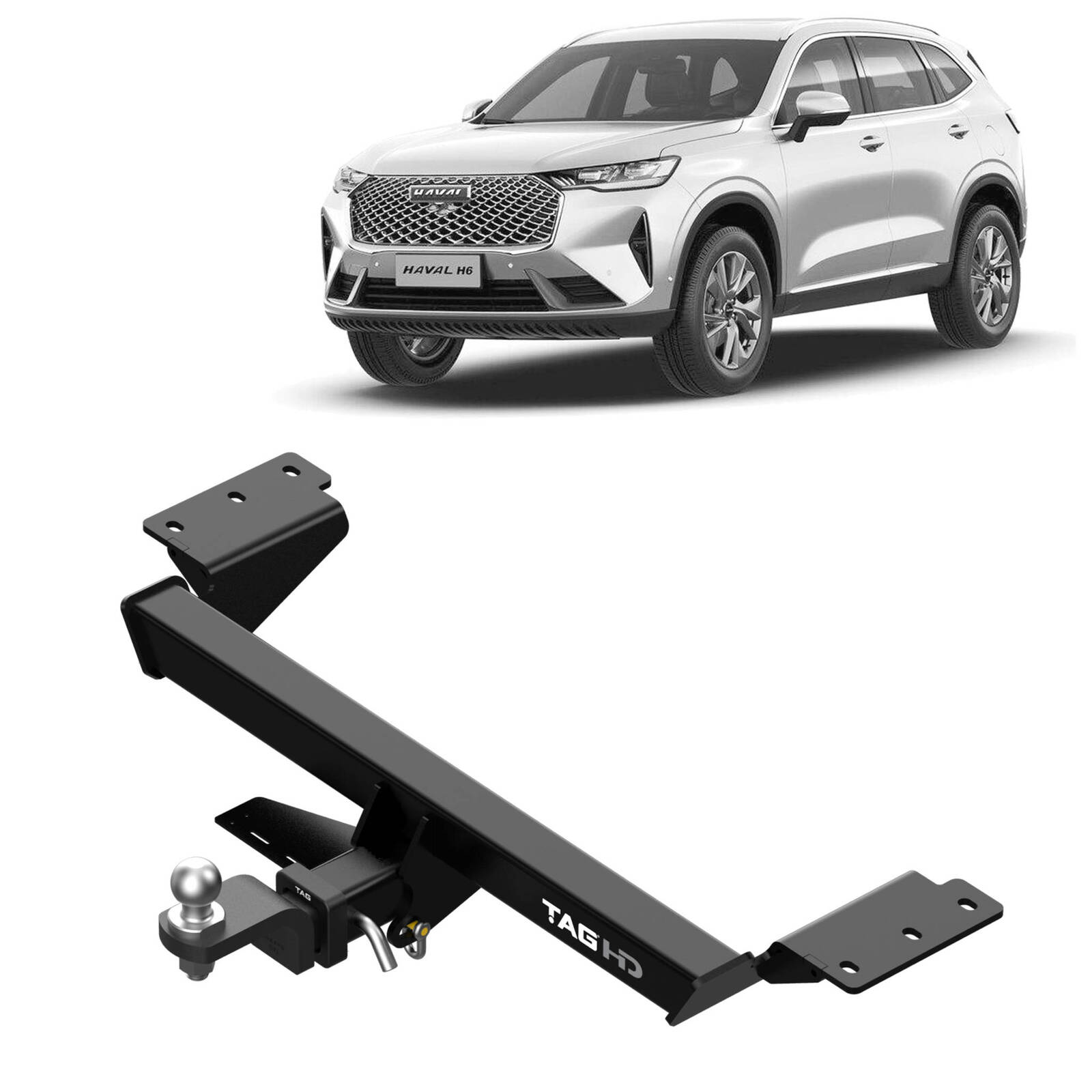 TAG Heavy Duty Towbar & Universal Wiring for Haval H6 (01/2021 - on) image