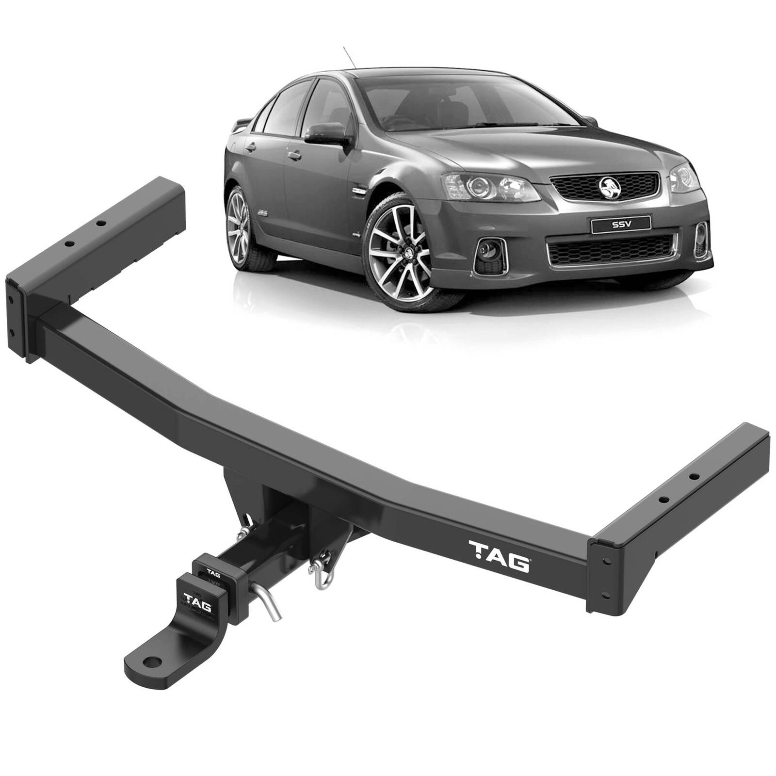 TAG Heavy Duty Towbar & Direct Fit WIring for Holden Commodore VF Series (05/2013 - 10/2017) image