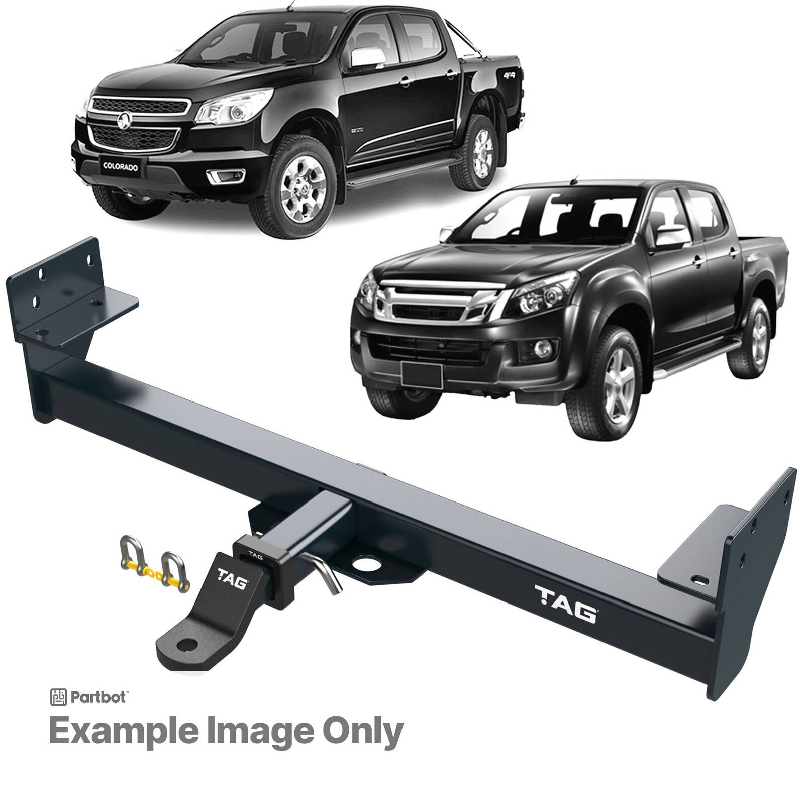 TAG Heavy Duty Towbar and Direct Fit Wiring Harness for Holden Colorado RC (03/2008 - 06/2012), Isuzu D-MAX (07/2008 - 05/2012) - No Rear Step image