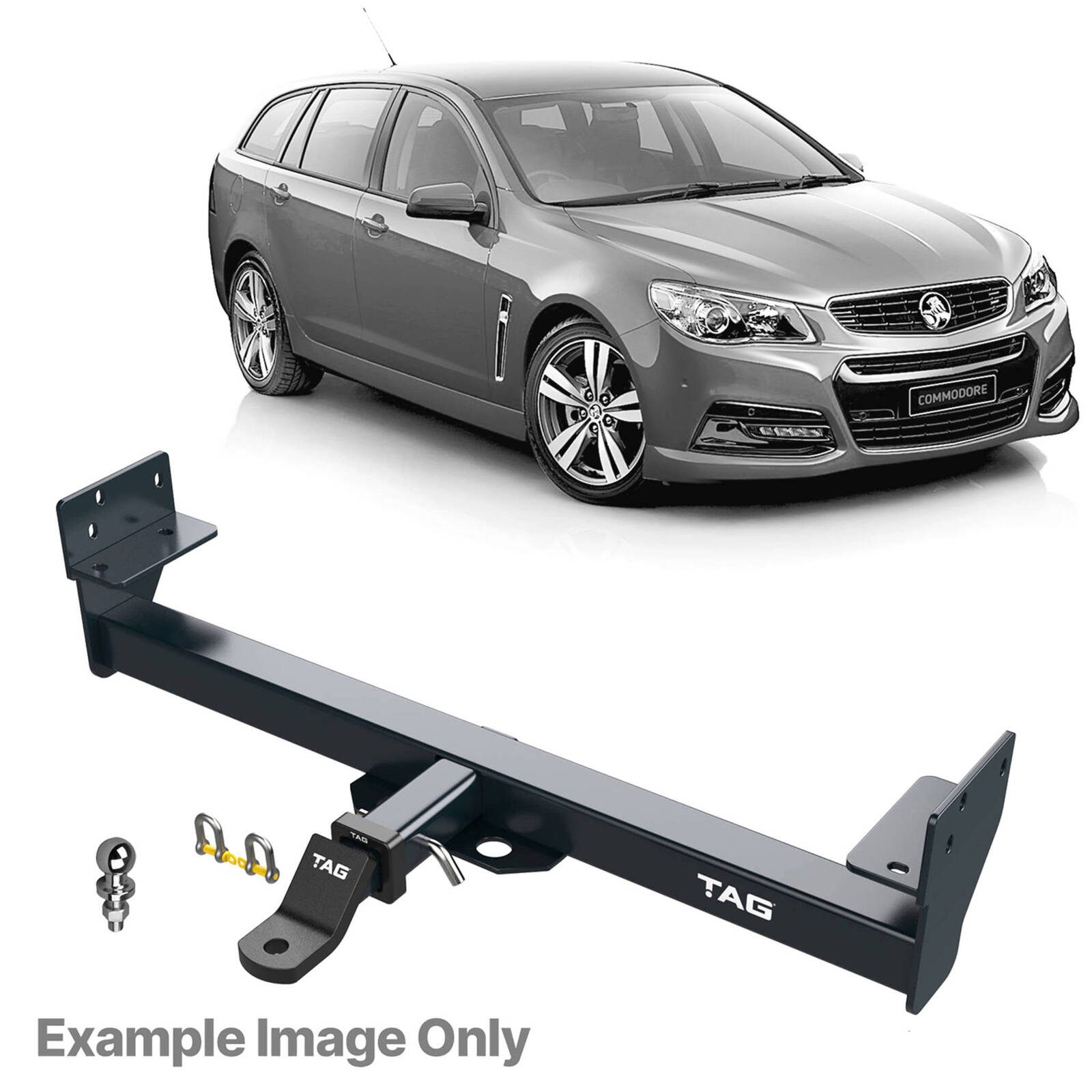 TAG Heavy Duty Towbar & Direct Fit Wiring Kit for Holden Commodore VE Wagon (07/2006 - 05/2013) image