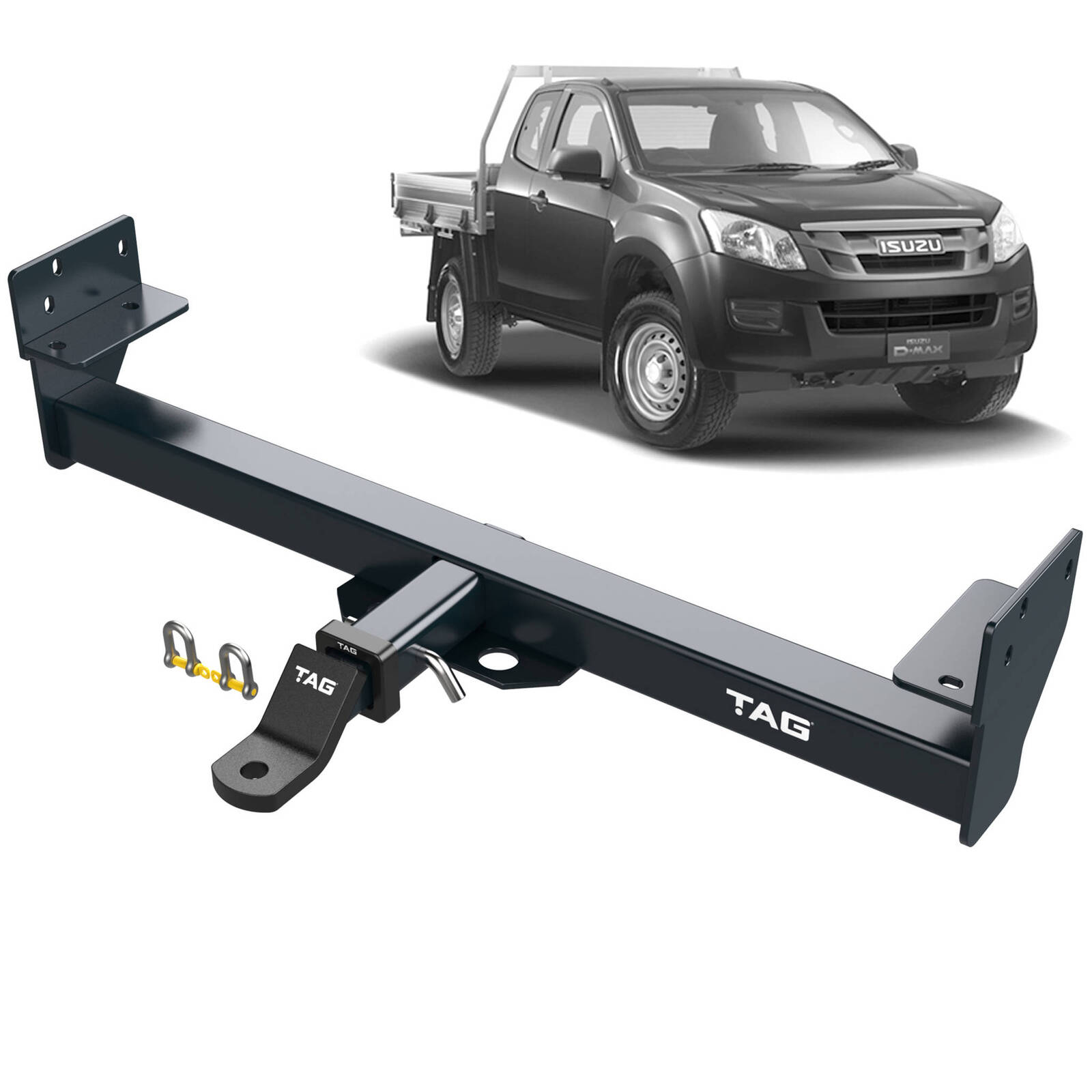 TAG Heavy Duty Towbar & Direct Fit Wiring Kit for Isuzu D-MAX No Rear Step (06/2012 - 06/2020) image