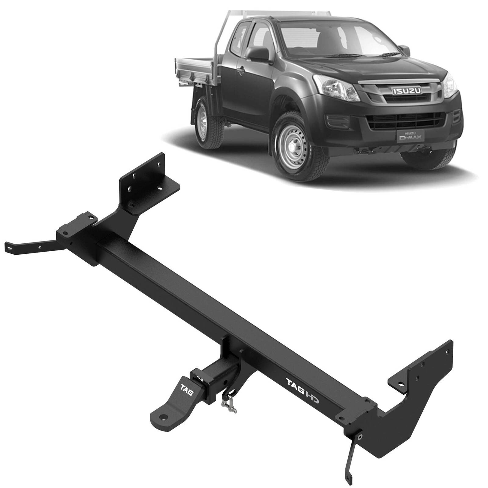 TAG Heavy Duty Towbar for Isuzu D-MAX With Rear Bumper Step (06/2012 - 06/2020) image