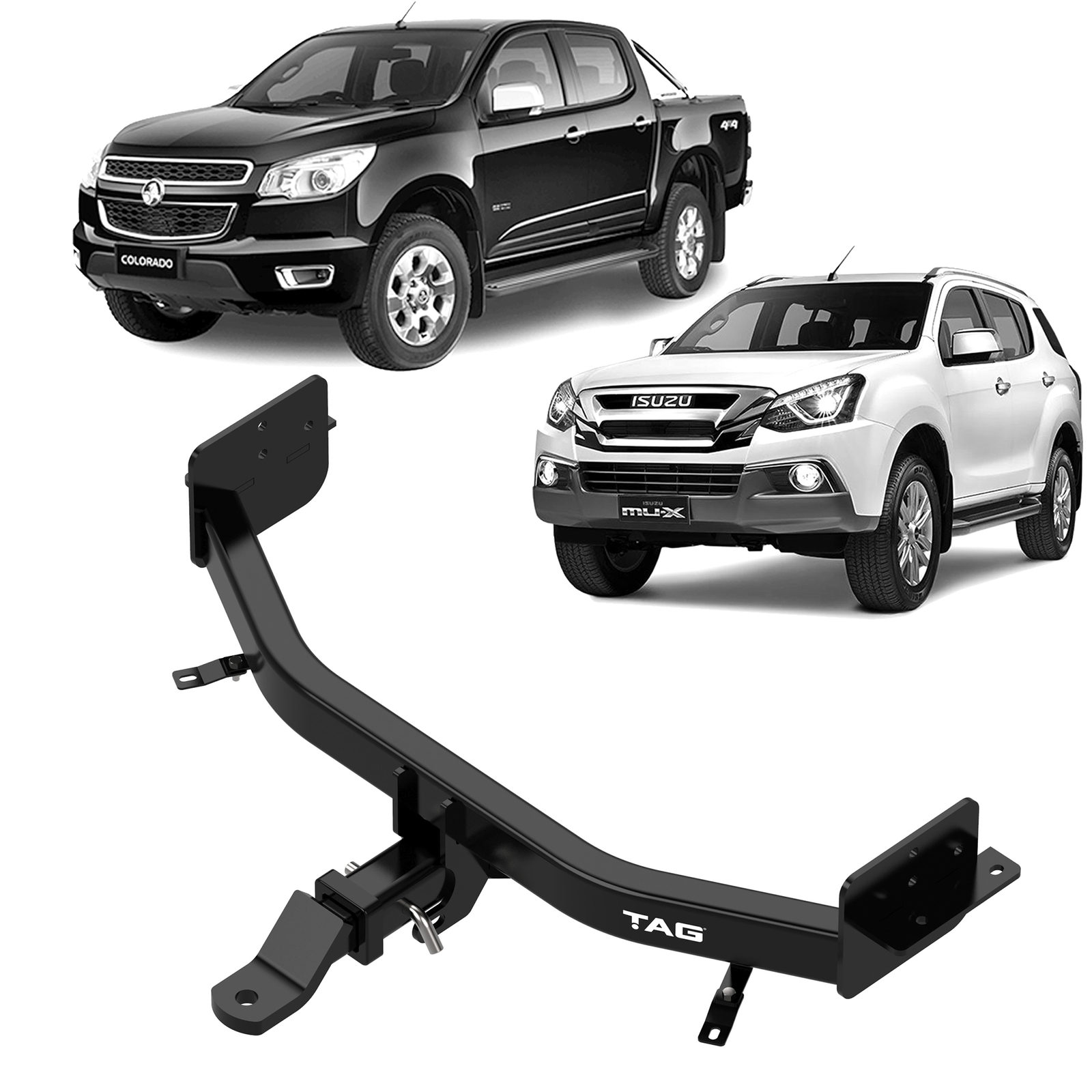 TAG Heavy Duty Towbar & Direct Fit Wiring Kit for Holden Colorado 7 (06/2012 - 01/2018), Trailblazer (07/2016 - 10/2020) image