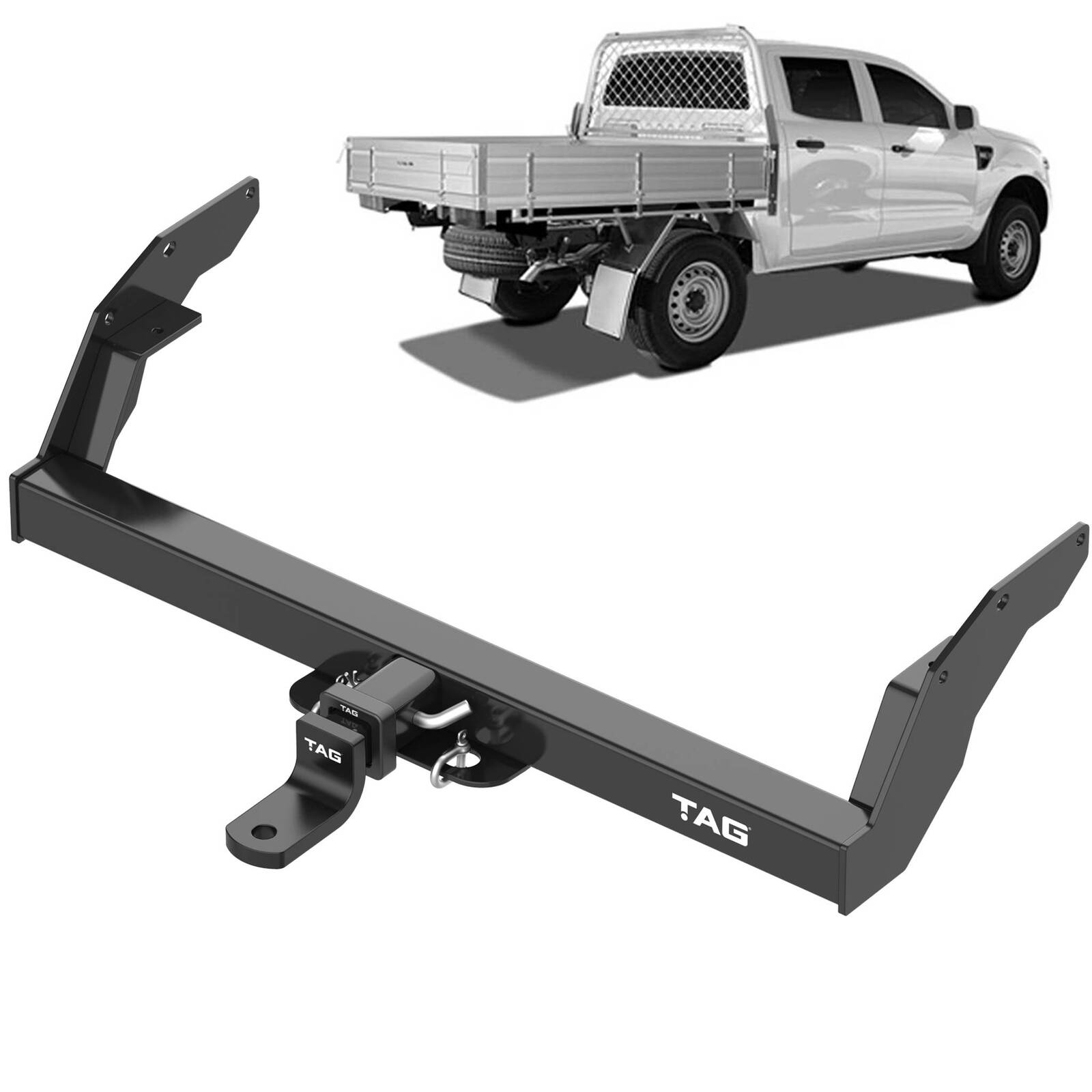 TAG Heavy Duty Towbar for Ford Courier (06/1985 - 2006), Ranger (11/2006 - 11/2011), Mazda BT-50 (11/2006 - 12/2011), B-SERIES BRAVO (01/1985 -... image