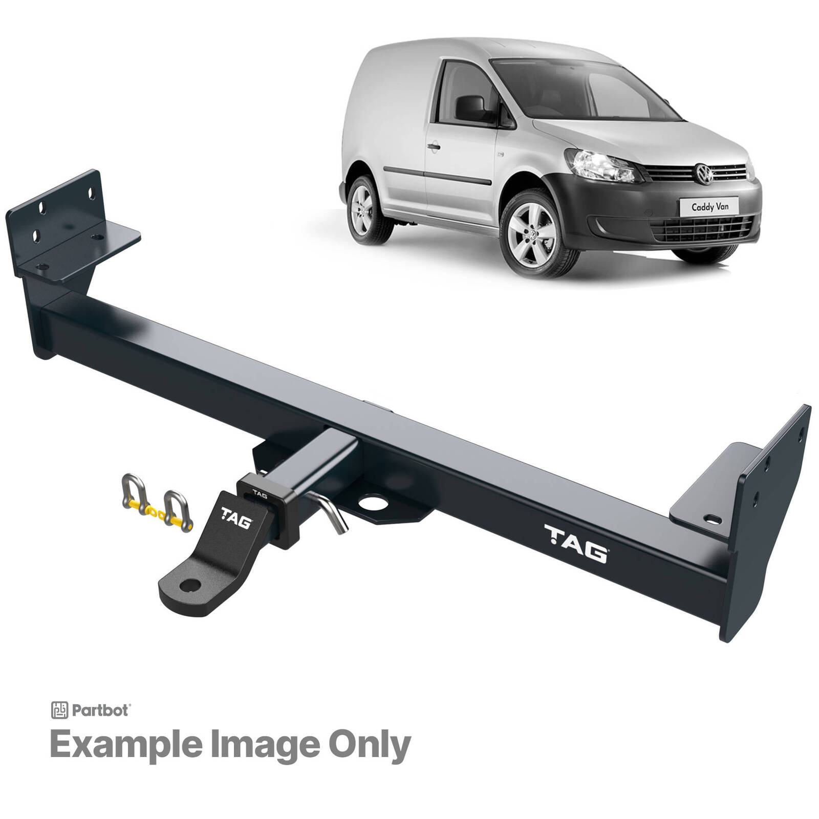 TAG Heavy Duty Towbar & Universal Wiring for Volkswagen Caddy (02/2004 - 03/2021) image