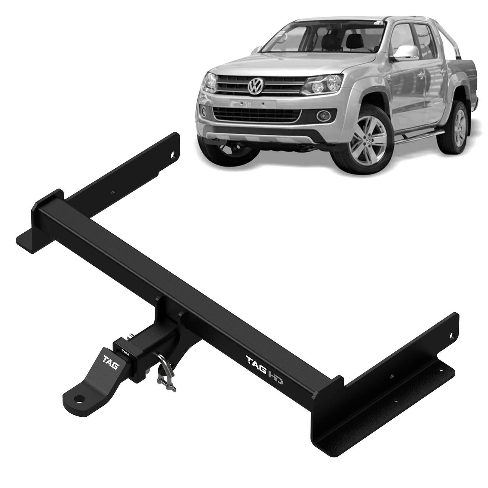 TAG Heavy Duty Towbar & Direct Fit Wiring for Volkswagen Amarok Cab Chassis No Rear Step (02/2011 - 12/2022) image