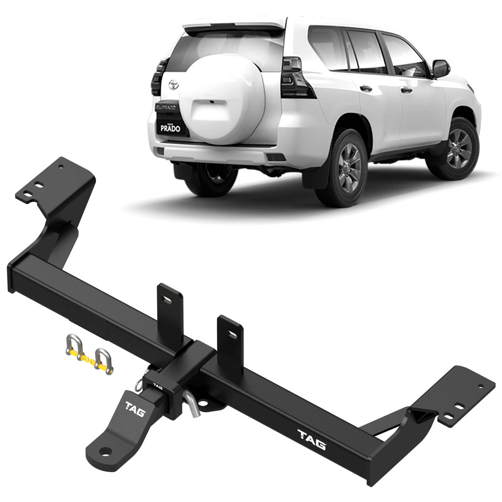 TAG Heavy Duty Towbar & Wiring Kit for Toyota Prado 120 Series (09/2002 - 10/2009) image