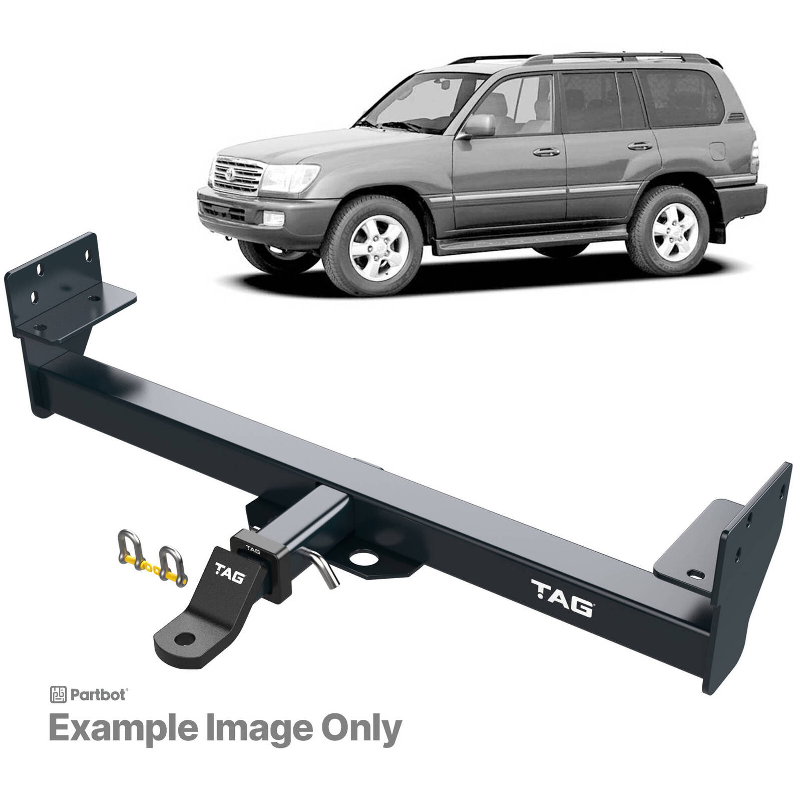 TAG Heavy Duty Towbar & Direct Fit Wiring for Toyota Landcruiser 100 Series (03/1998 - 10/2007), Lexus LX (03/1998 - 03/2008), Toyota Landcruiser... image