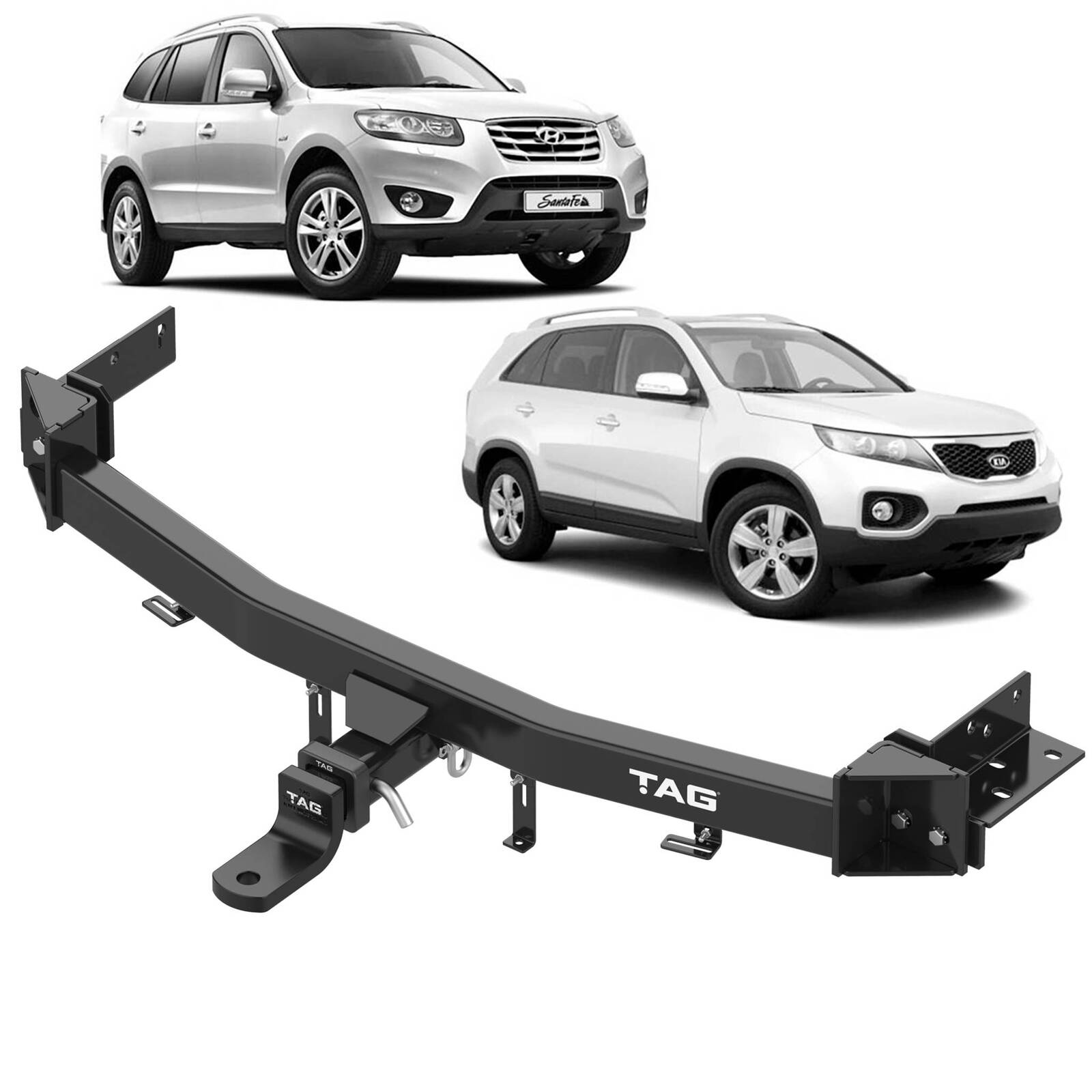 TAG Heavy Duty Towbar & Direct Fit Wiring for Hyundai Santa Fe CM Series (05/2006 - 12/2012) image