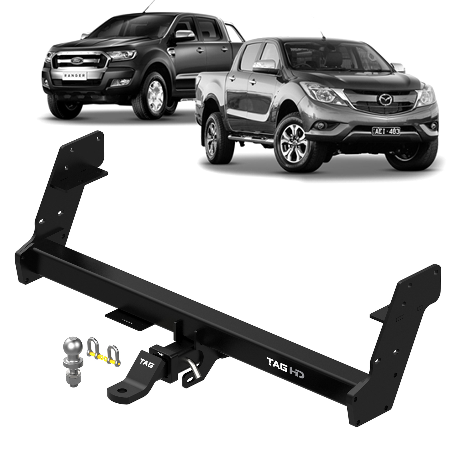 TAG Heavy Duty Towbar & Direct Fit Wiring Kit for Mazda BT-50 Styleside Tub Back Models (11/2011 - 07/2020) image