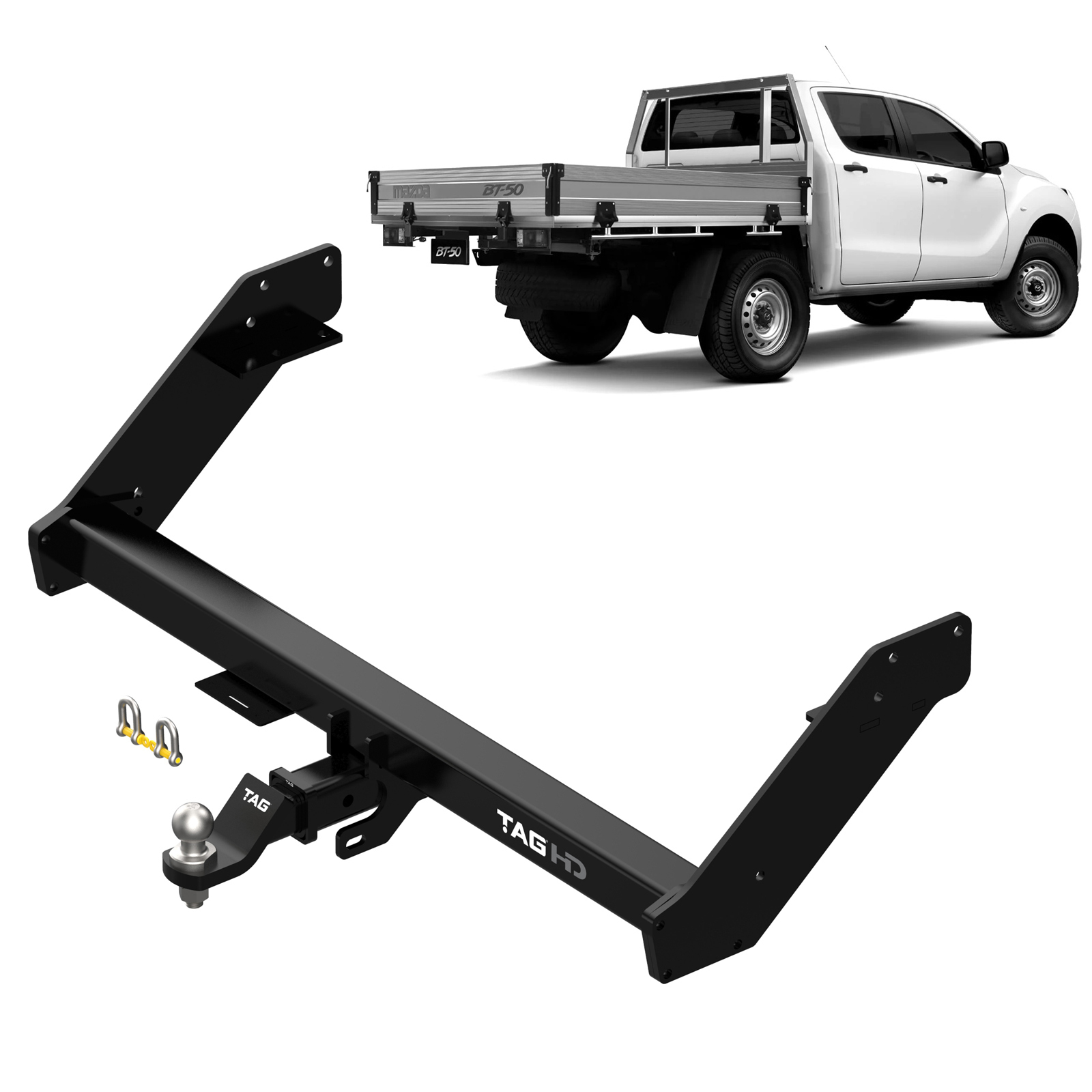 TAG Heavy Duty (Extended) Towbar for Mazda BT-50 (09/2011 - 10/2020), Ford Ranger (09/2011 - 05/2022) image