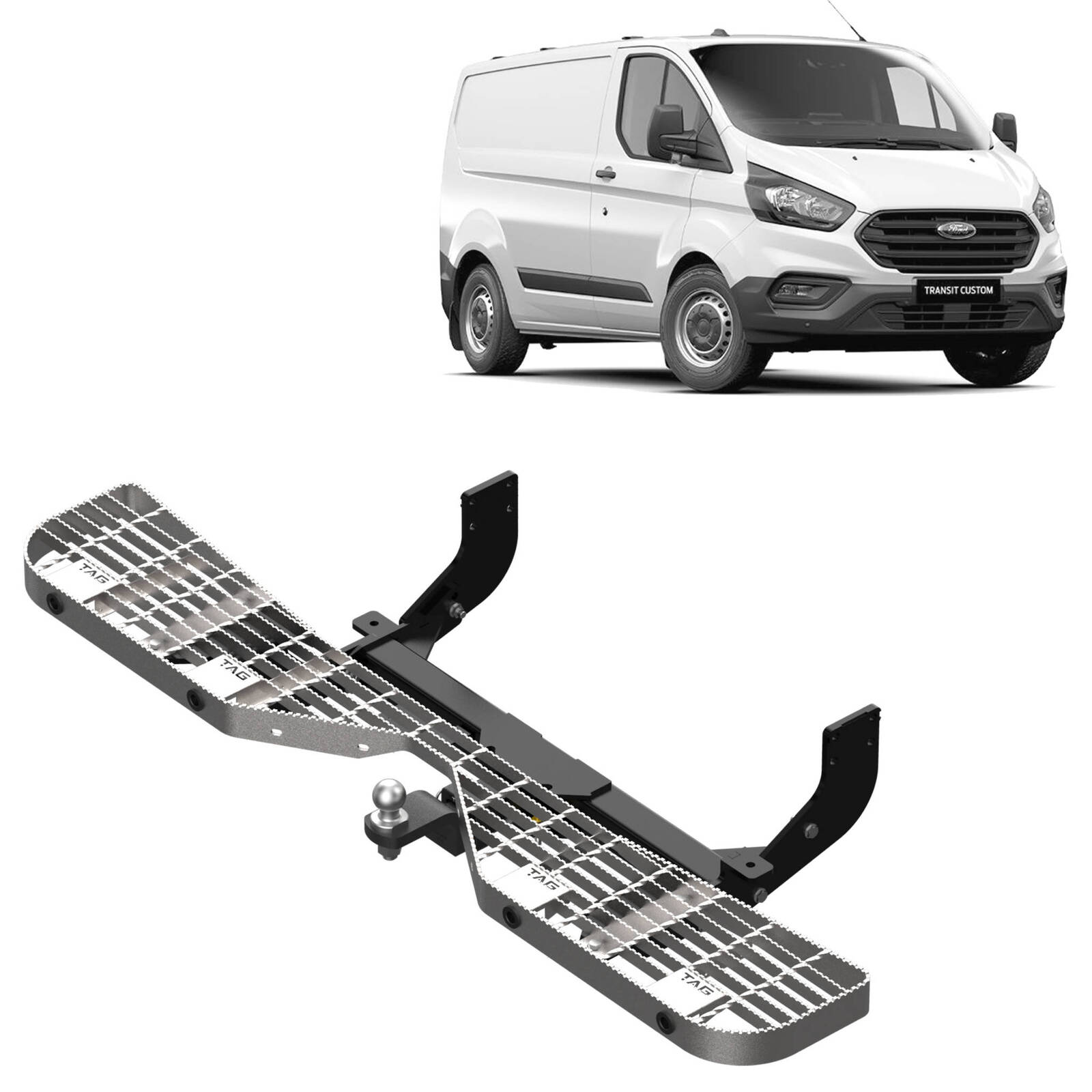 TAG Heavy Duty Towbar & Rear Step for Ford Transit Custom VN Series (02/2014 - on) image