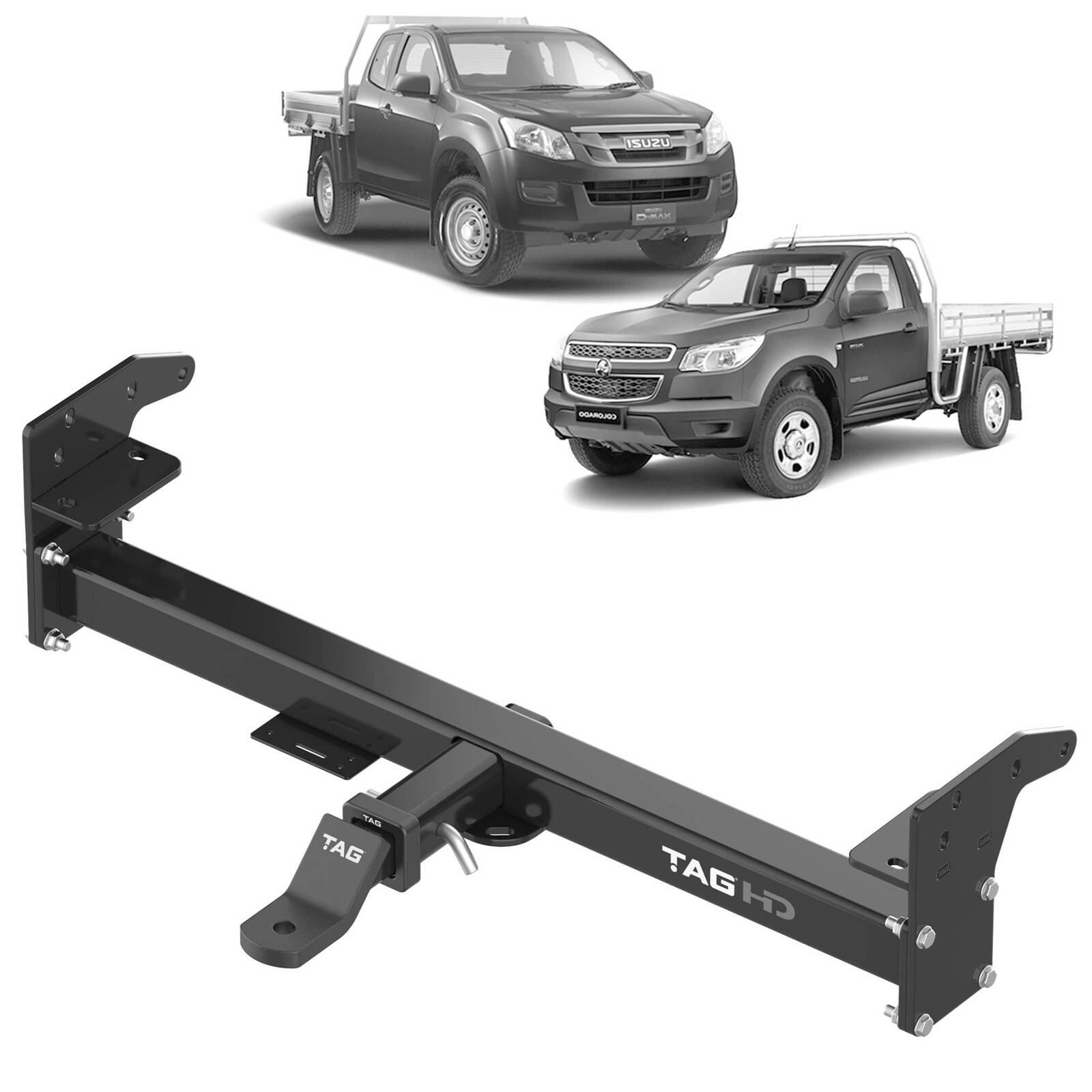 TAG Heavy Duty Towbar & Direct Fit Wiring for Isuzu DMAX No Rear Bumper Step (06/2012 - 07/2020) image