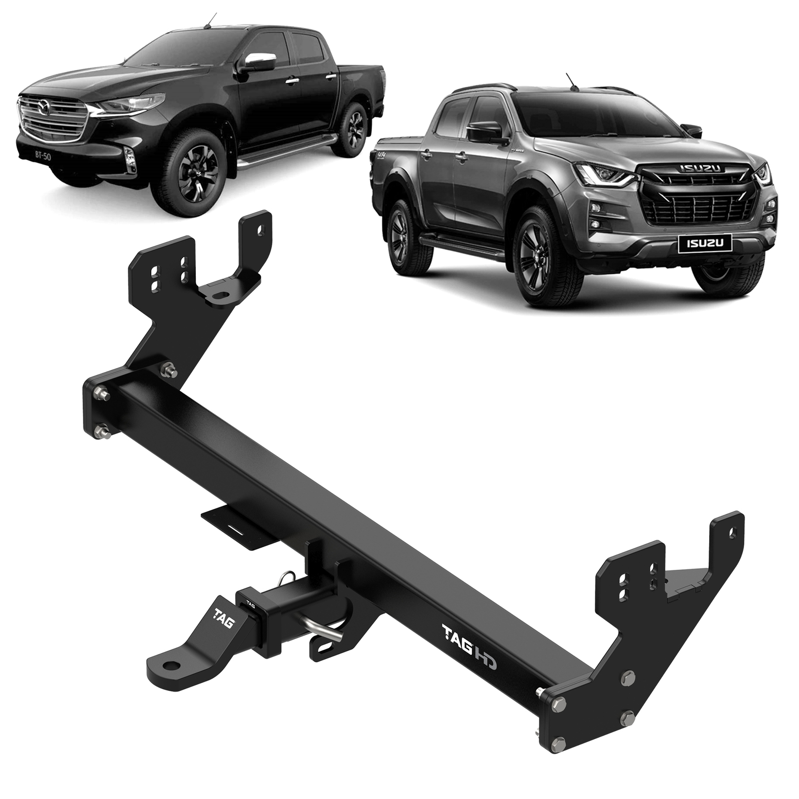 TAG Heavy Duty Towbar & Direct Fit Wiring Kit for Isuzu D-MAX (06/2020 - on), Mazda BT-50 (07/2020 - on) image