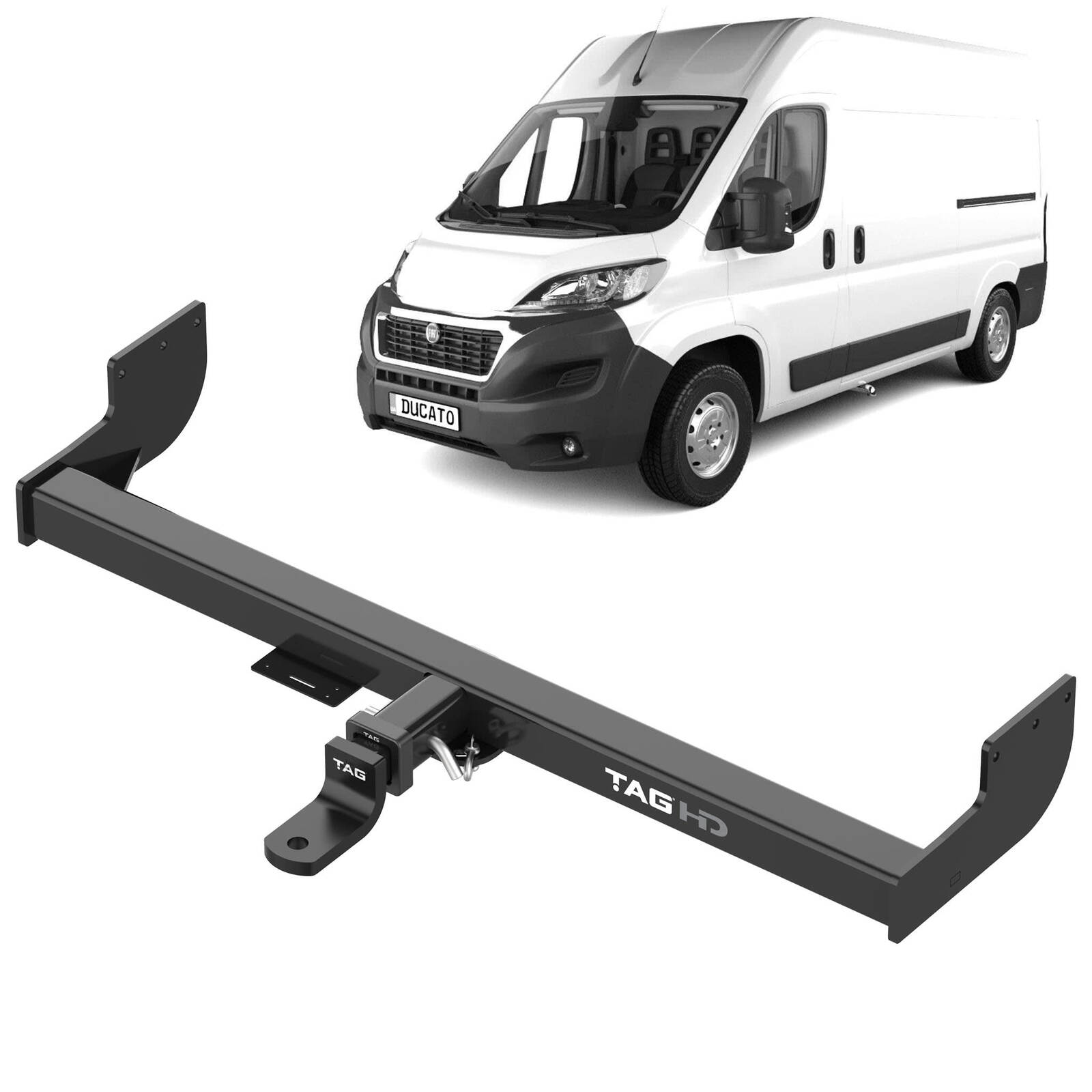 TAG Heavy Duty Towbar only fits Fiat Ducato Motorhome With Alko Extensions image