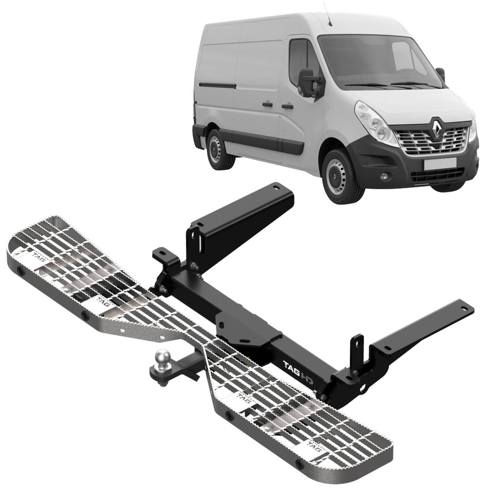 TAG Heavy Duty Towbar & Rear Step Combo for  Renault Master FWD Vehicles (10/2011 - on) image